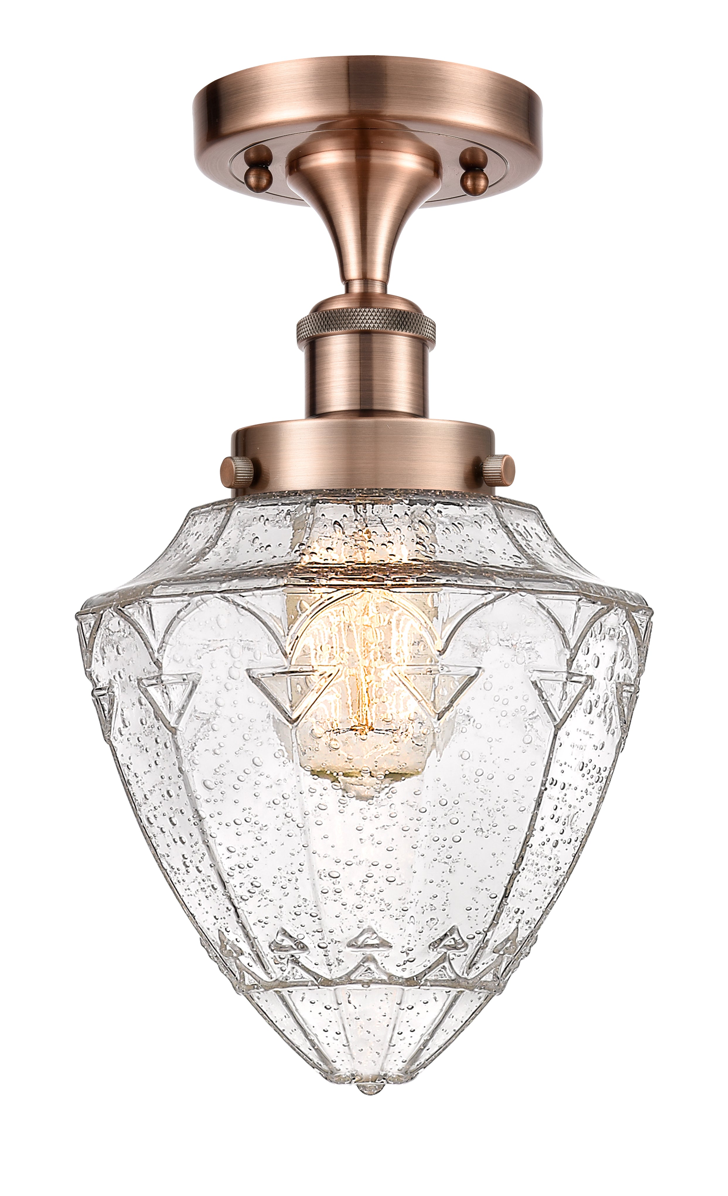 Edison Semi-Flush Mount Brushed Nickel