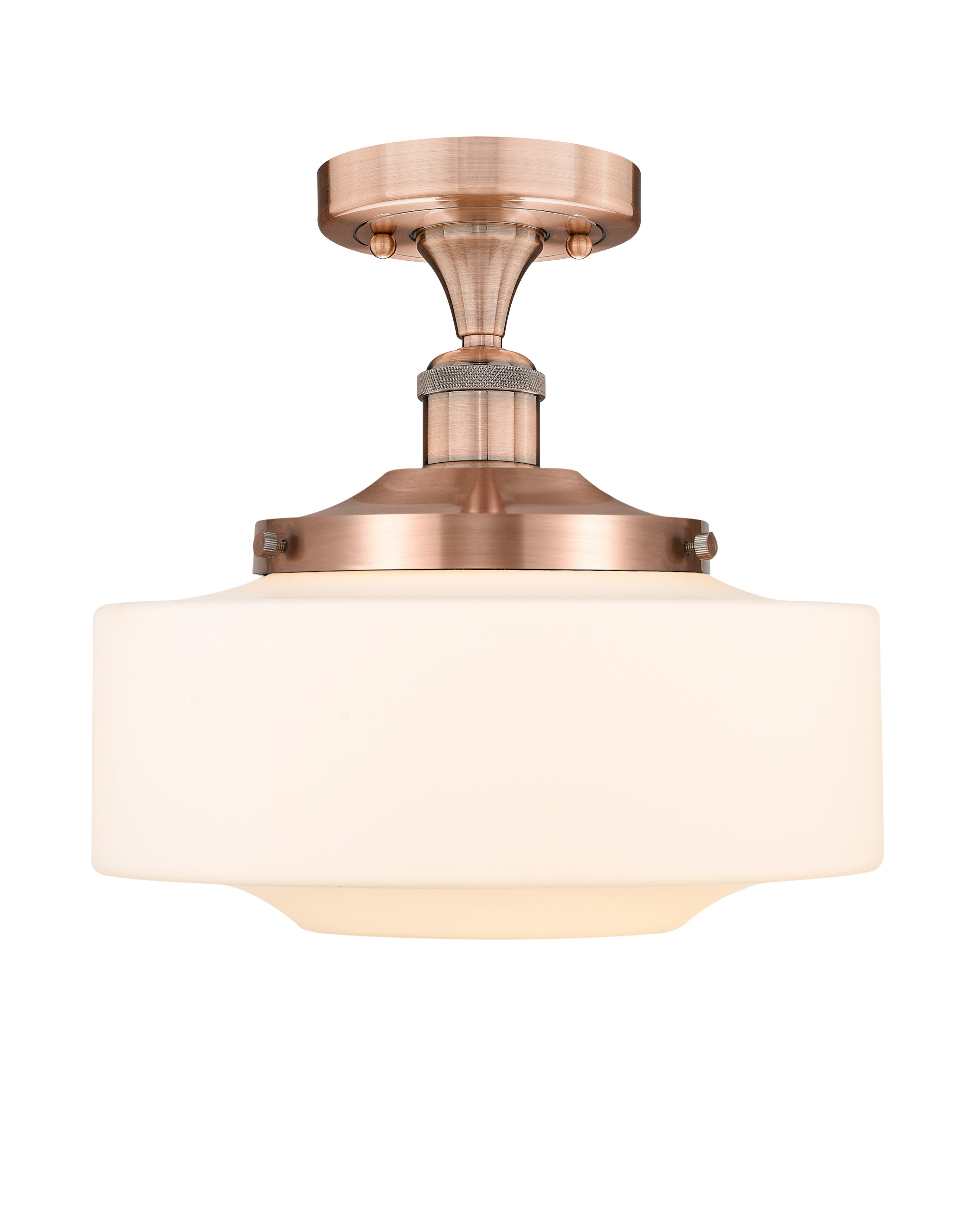 Edison Semi-Flush Mount Brushed Satin Nickel