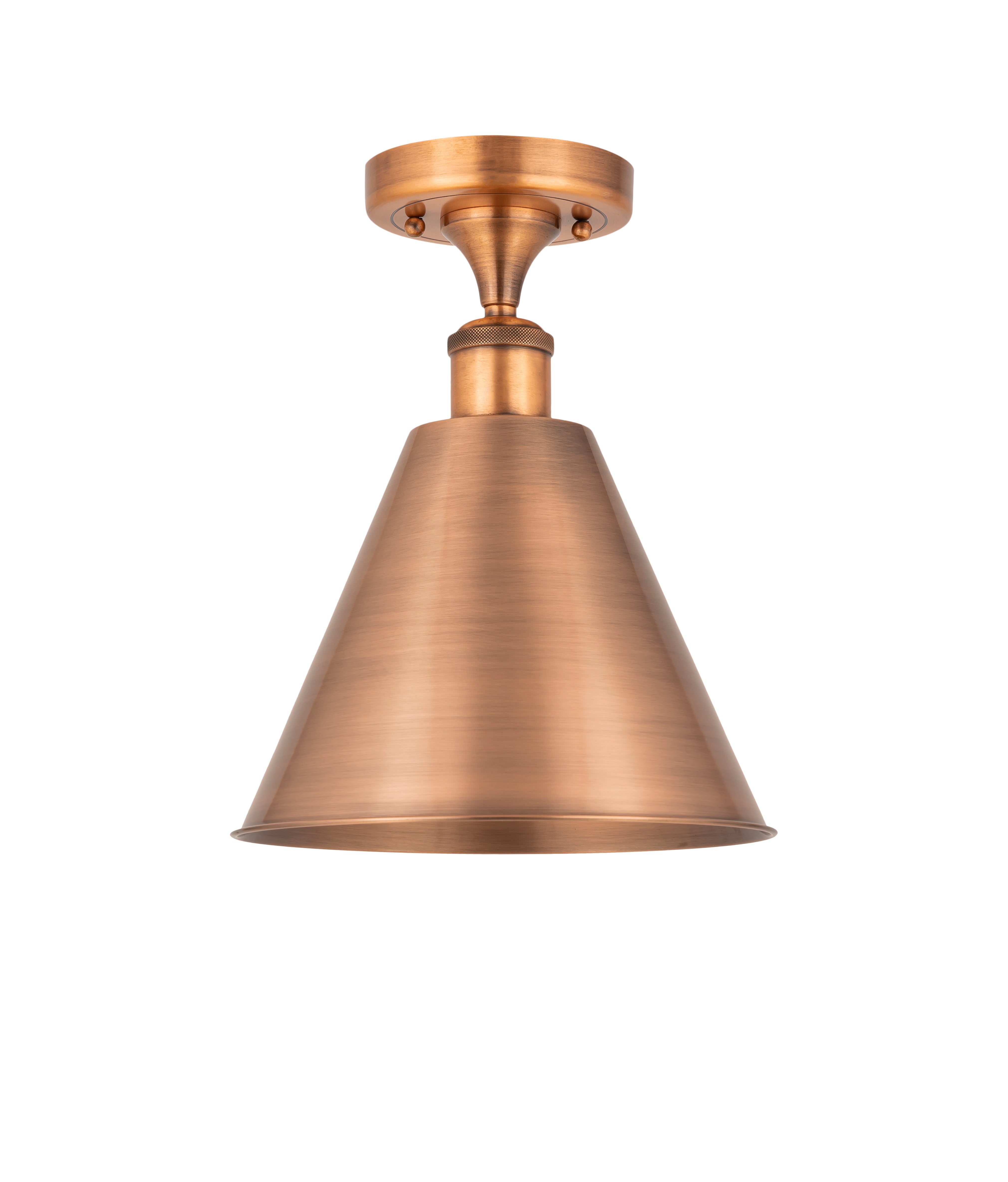 Edison Semi-Flush Mount Brushed Satin Nickel