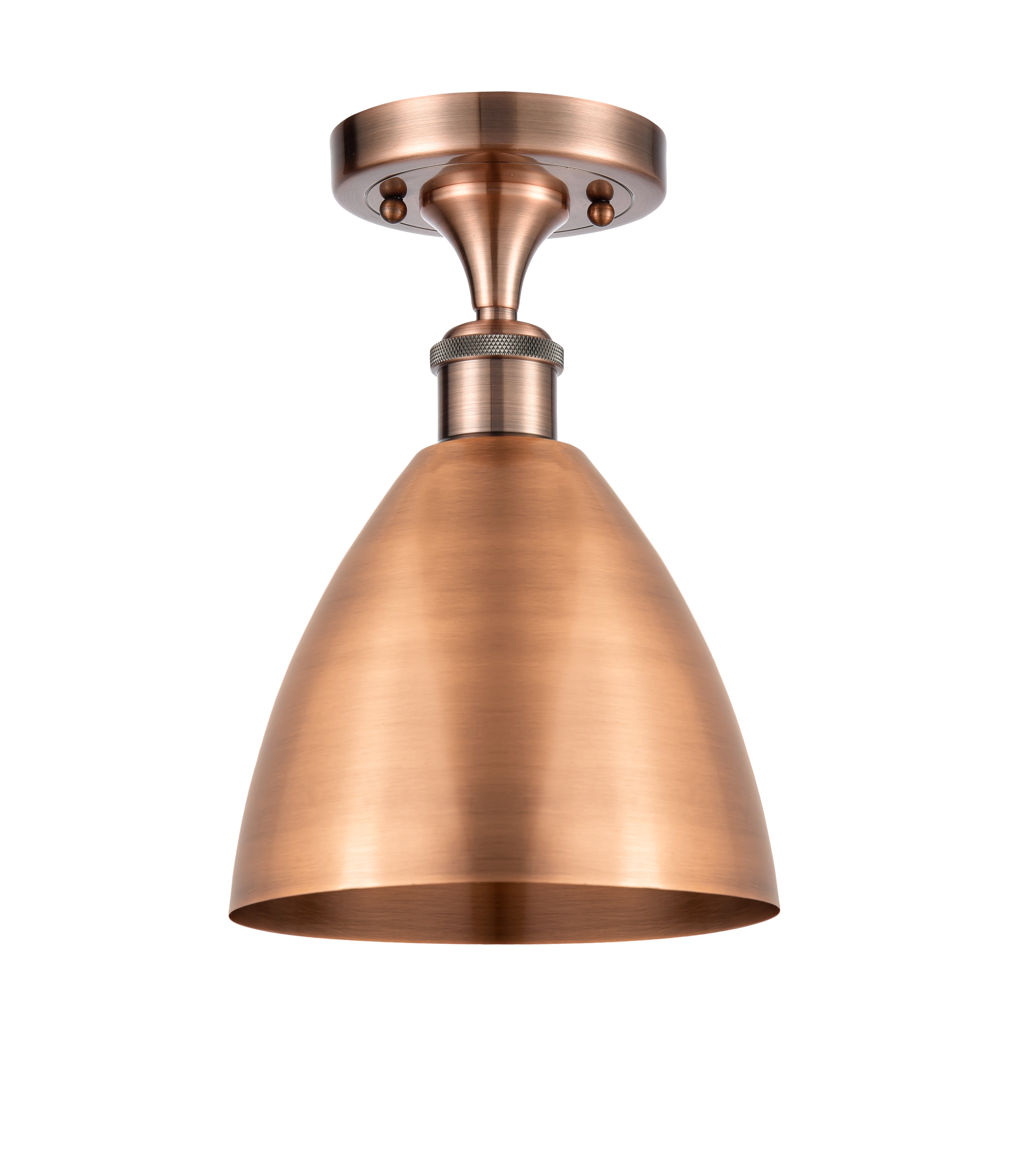 Edison Semi-Flush Mount Brushed Satin Nickel