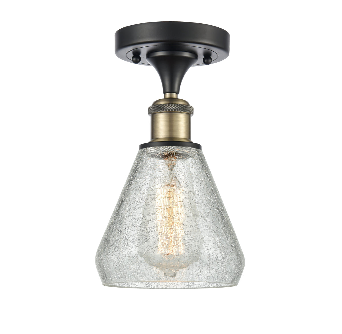 Conesus 6-Inch 1-Light Semi-Flush Mount 10.75-Inch High