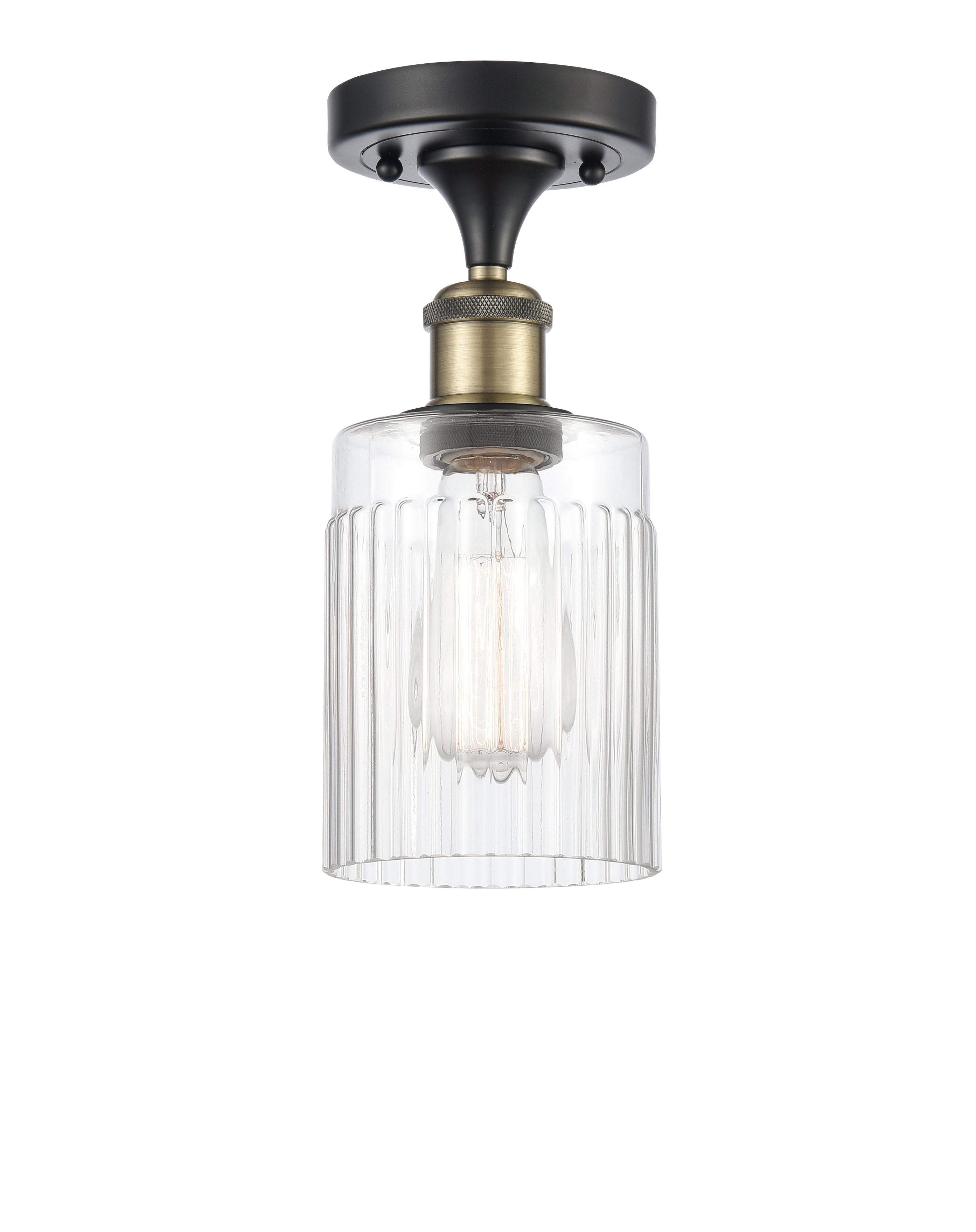 Edison Semi-Flush Mount Brushed Satin Nickel