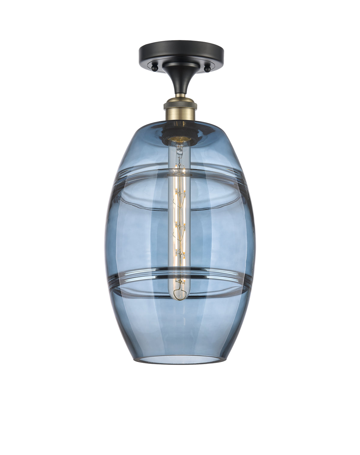 Vaz 8-Inch 1-Light Semi-Flush Mount 17-Inch High