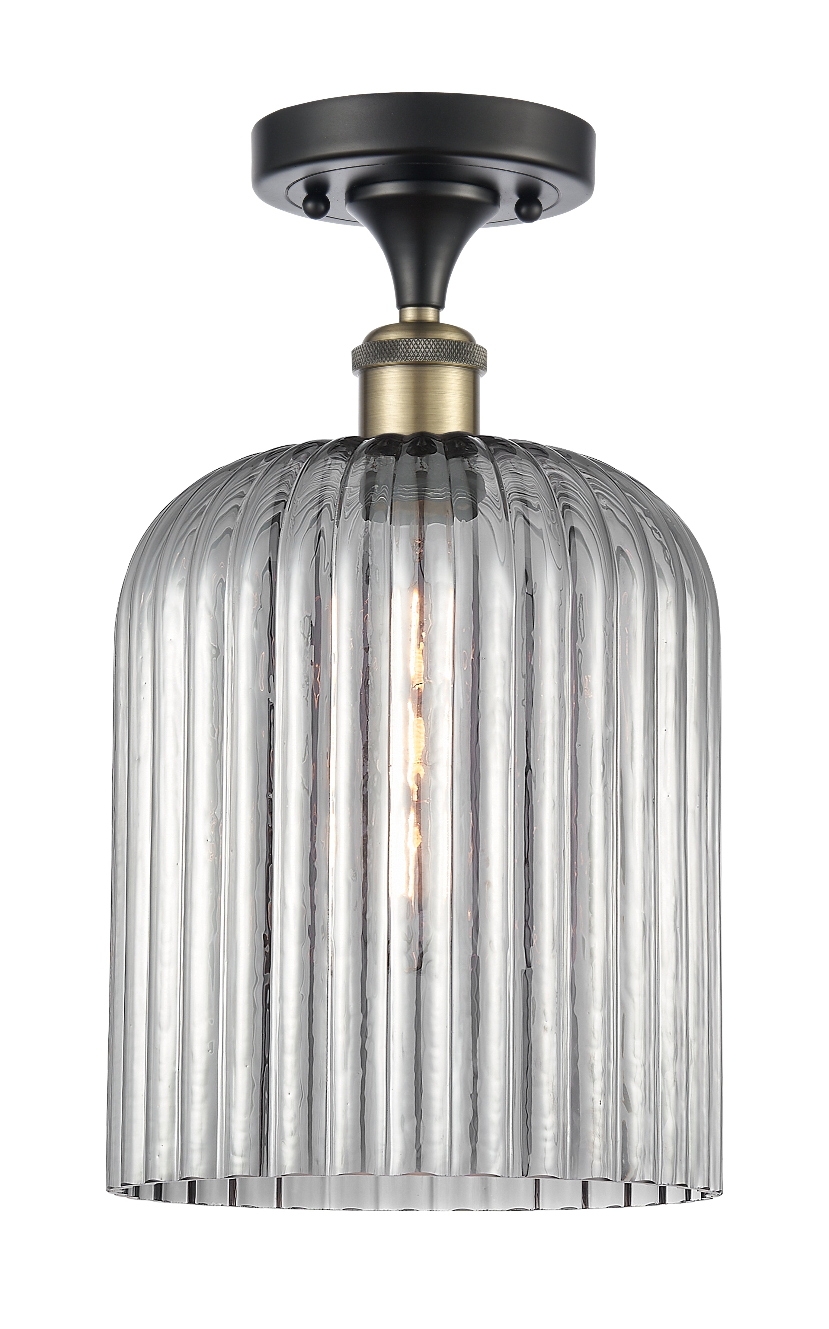 Edison Semi-Flush Mount Brushed Satin Nickel