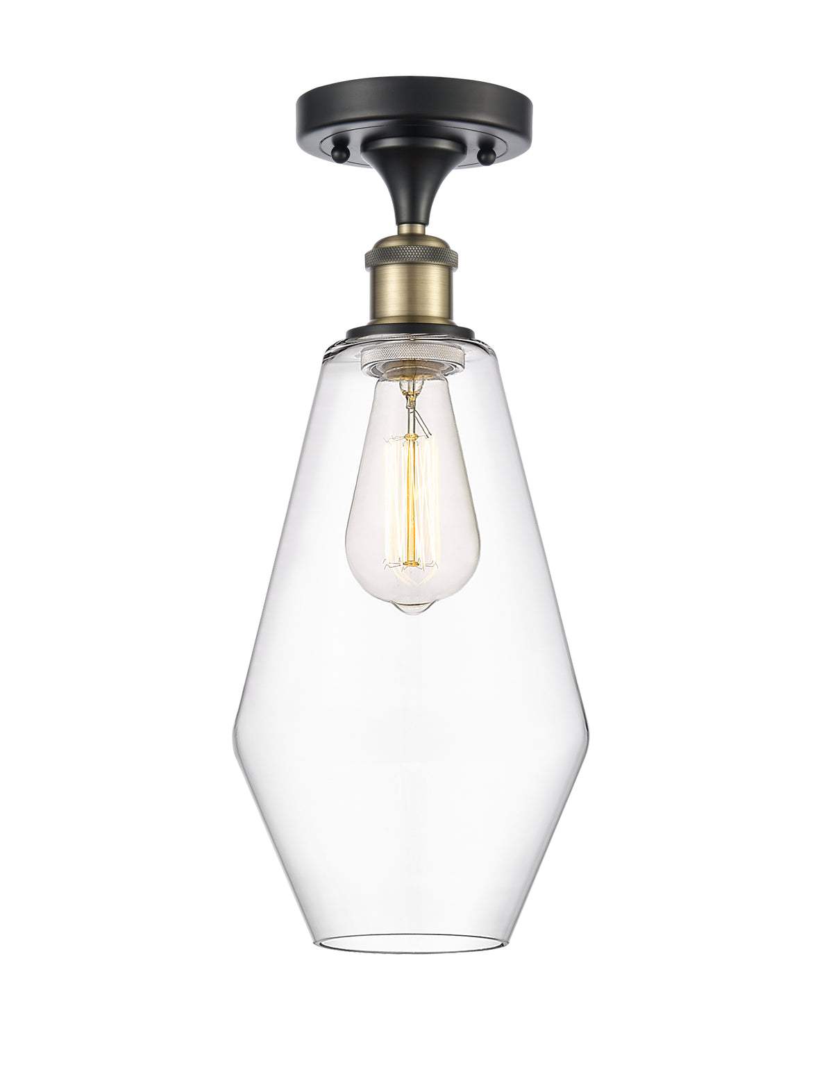 Cindyrella 7-Inch 1-Light Semi-Flush Mount 16-Inch High