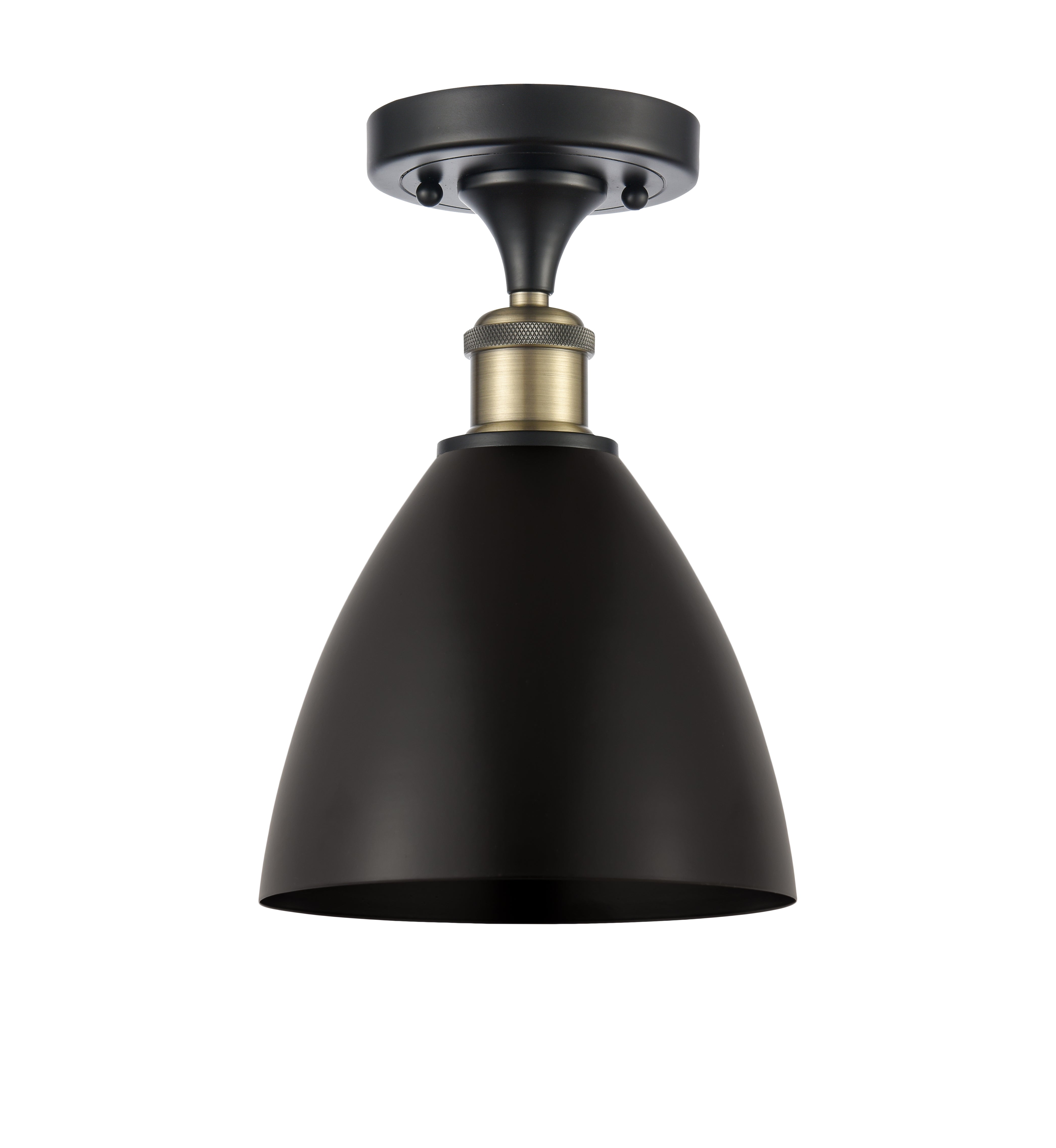 Edison Semi-Flush Mount Brushed Satin Nickel