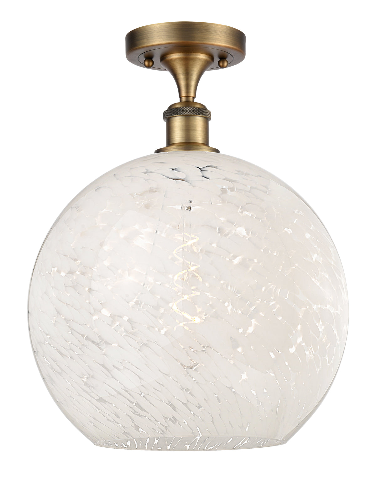 12-Inch 1-Light Semi-Flush Mount 15.5-Inch High Dimmable