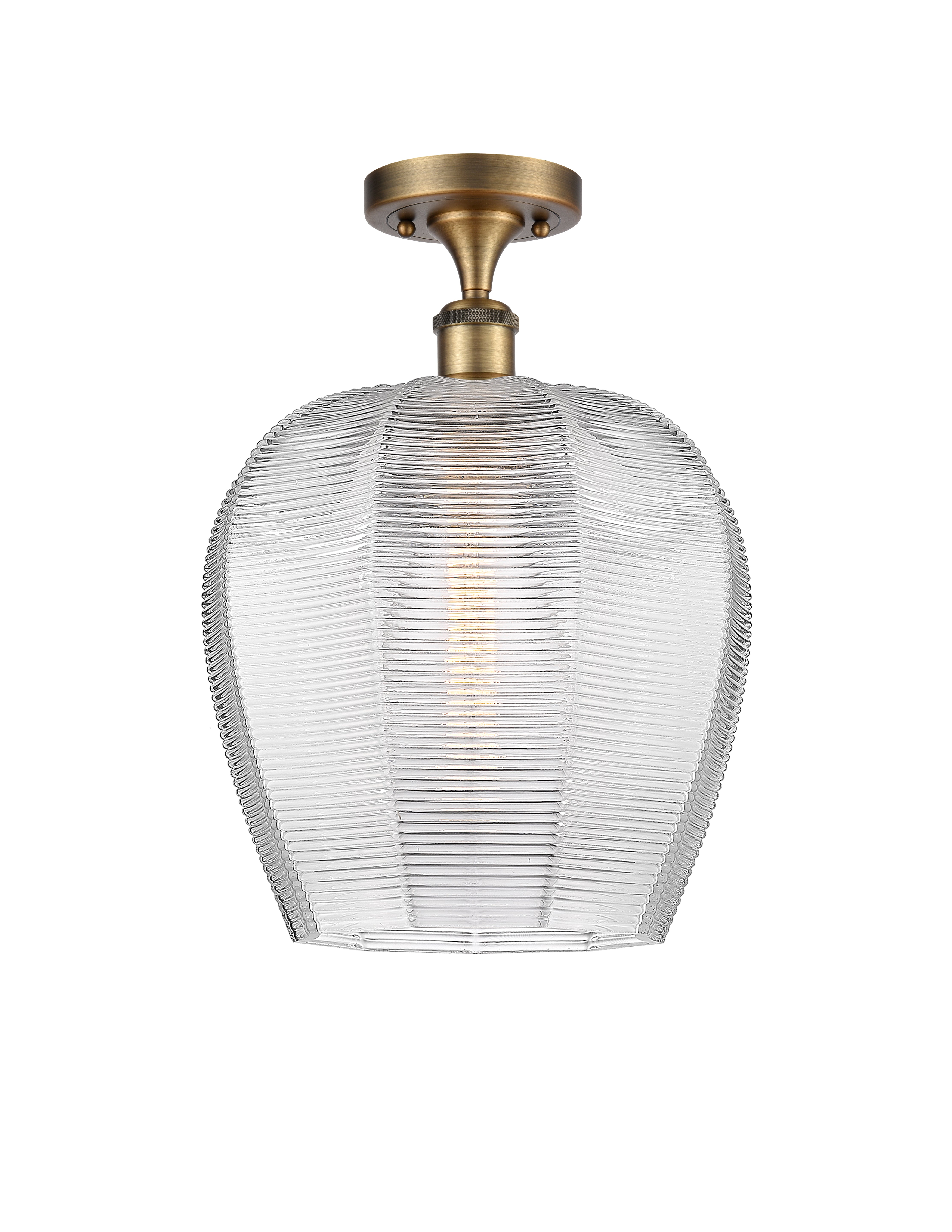 Edison Semi-Flush Mount 6.75 Brushed Satin Nickel