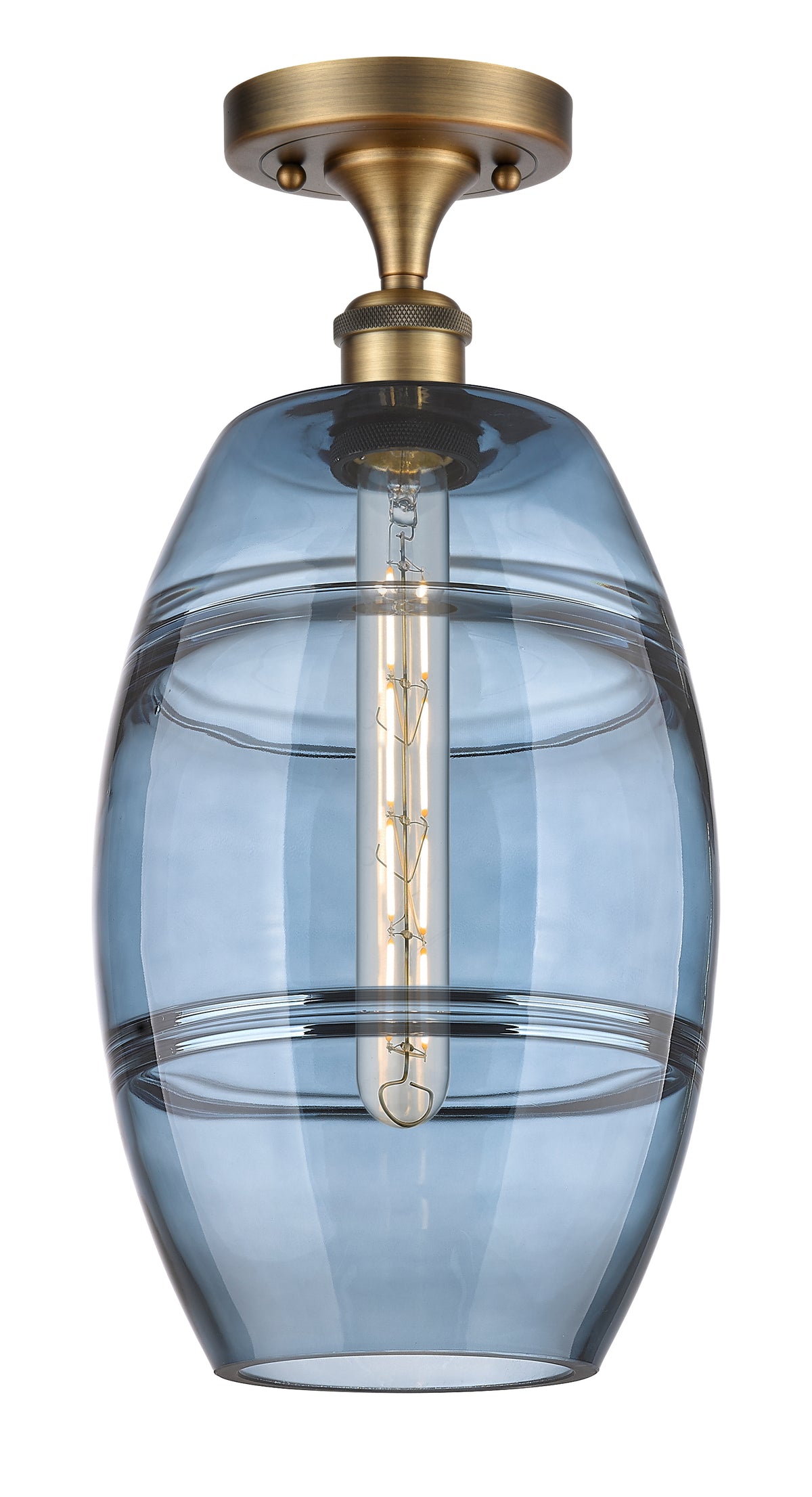Vaz 8-Inch 1-Light Semi-Flush Mount 17-Inch High