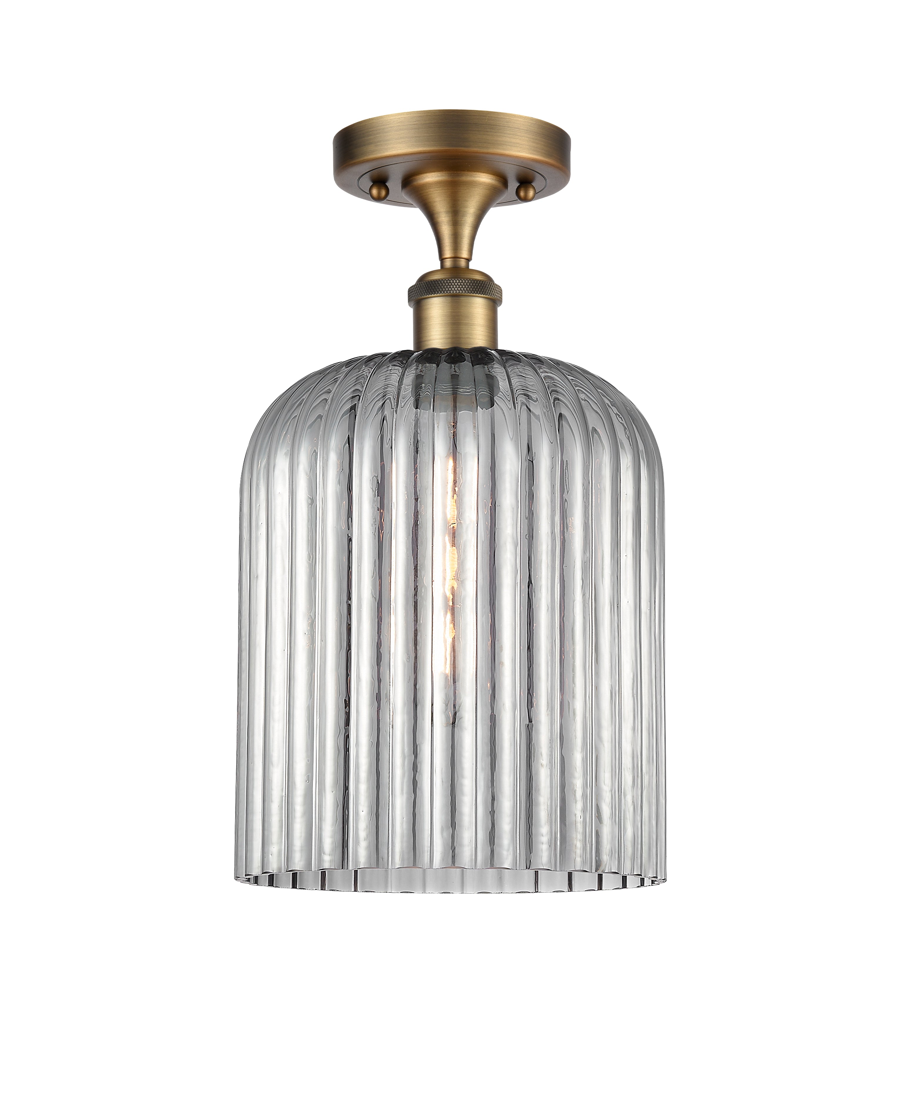 Edison Semi-Flush Mount Brushed Satin Nickel