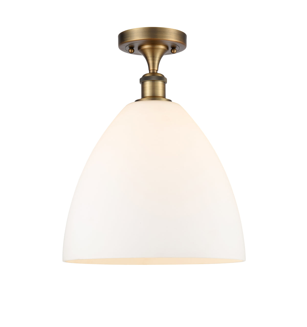 Bristol 12-Inch 1-Light Semi-Flush Mount Dome Shade 15-Inch High