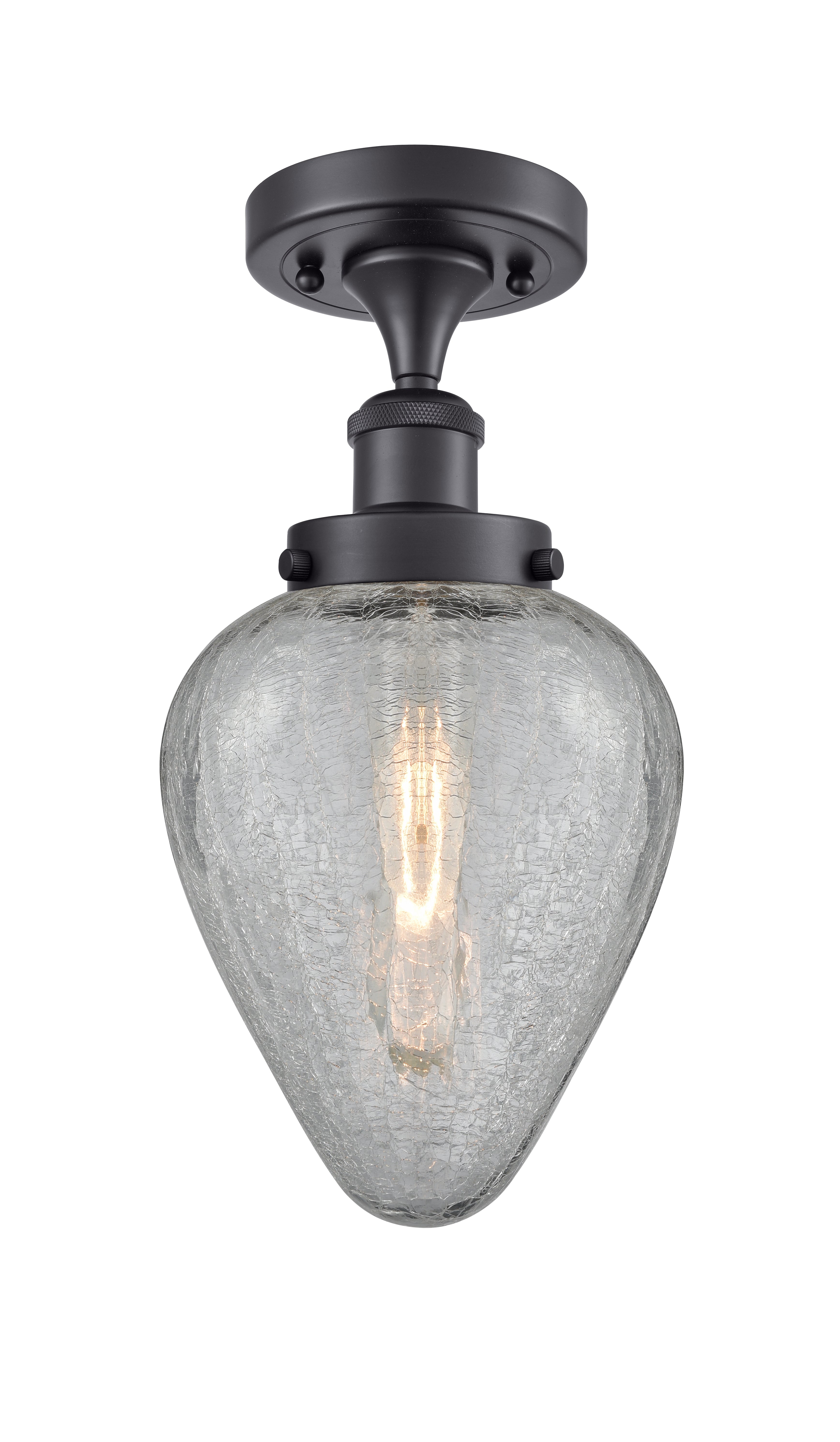 Edison Semi-Flush Mount Brushed Satin Nickel