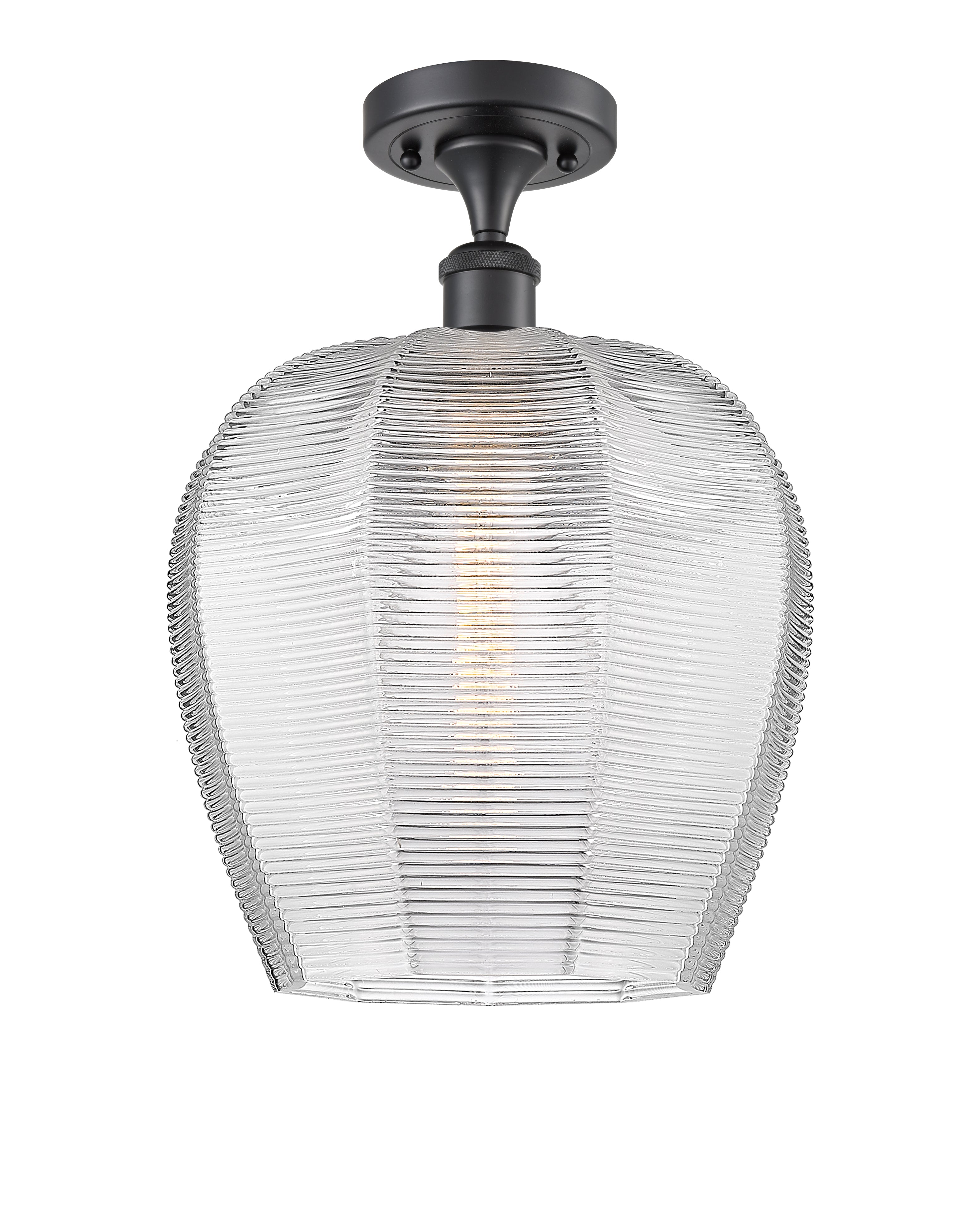 Edison Semi-Flush Mount 6.75 Brushed Satin Nickel