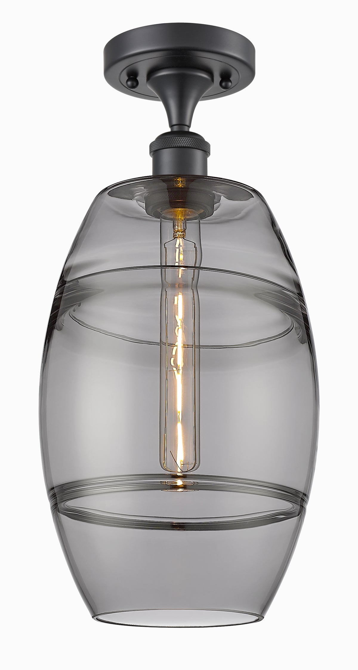 Vaz 8-Inch 1-Light Semi-Flush Mount 17-Inch High