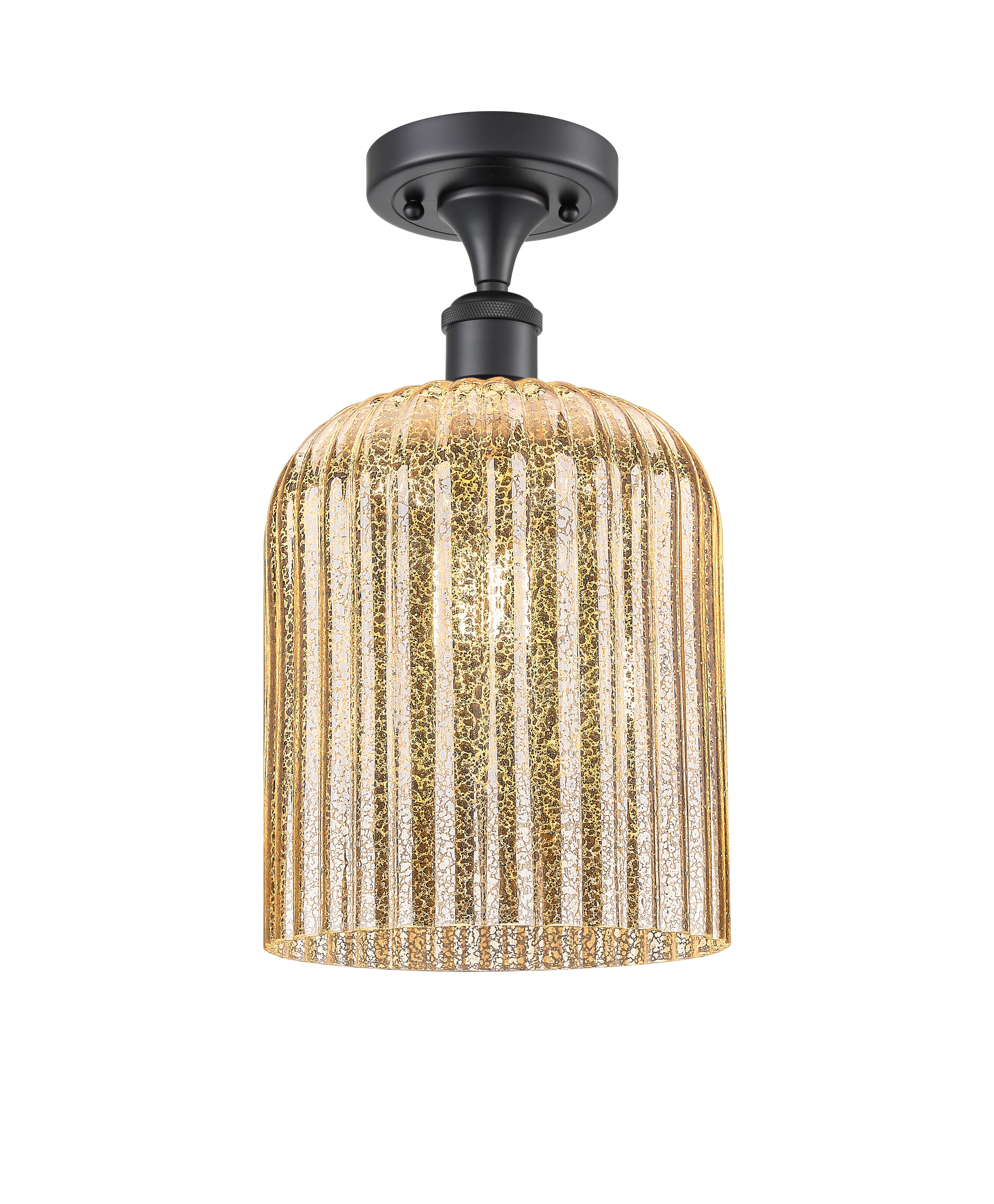 Edison Semi-Flush Mount Brushed Satin Nickel