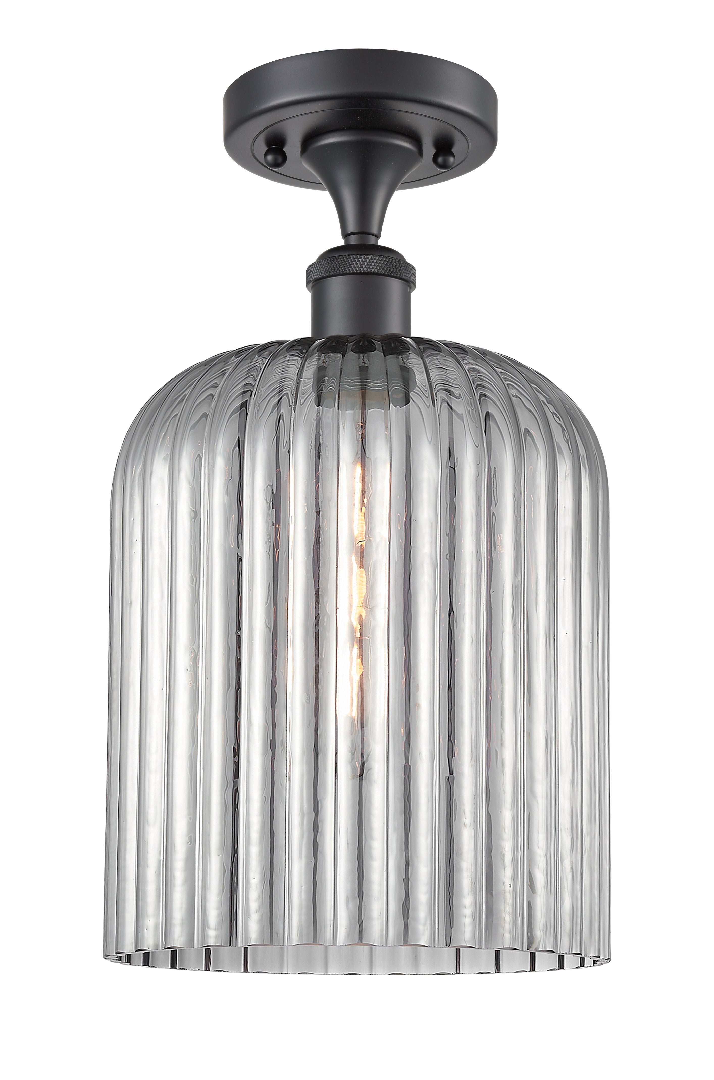 Edison Semi-Flush Mount Brushed Satin Nickel