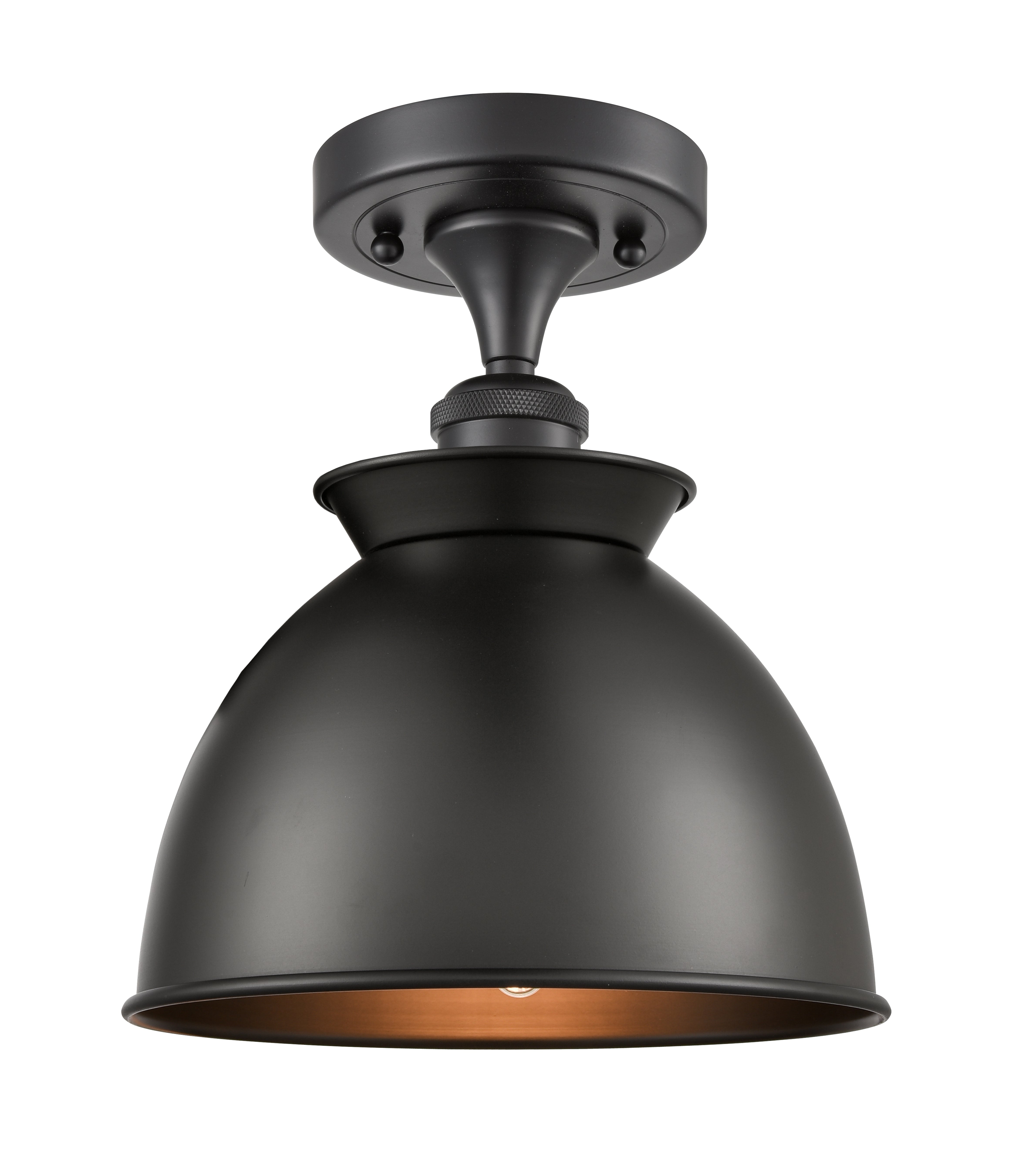 Edison Semi-Flush Mount Brushed Satin Nickel