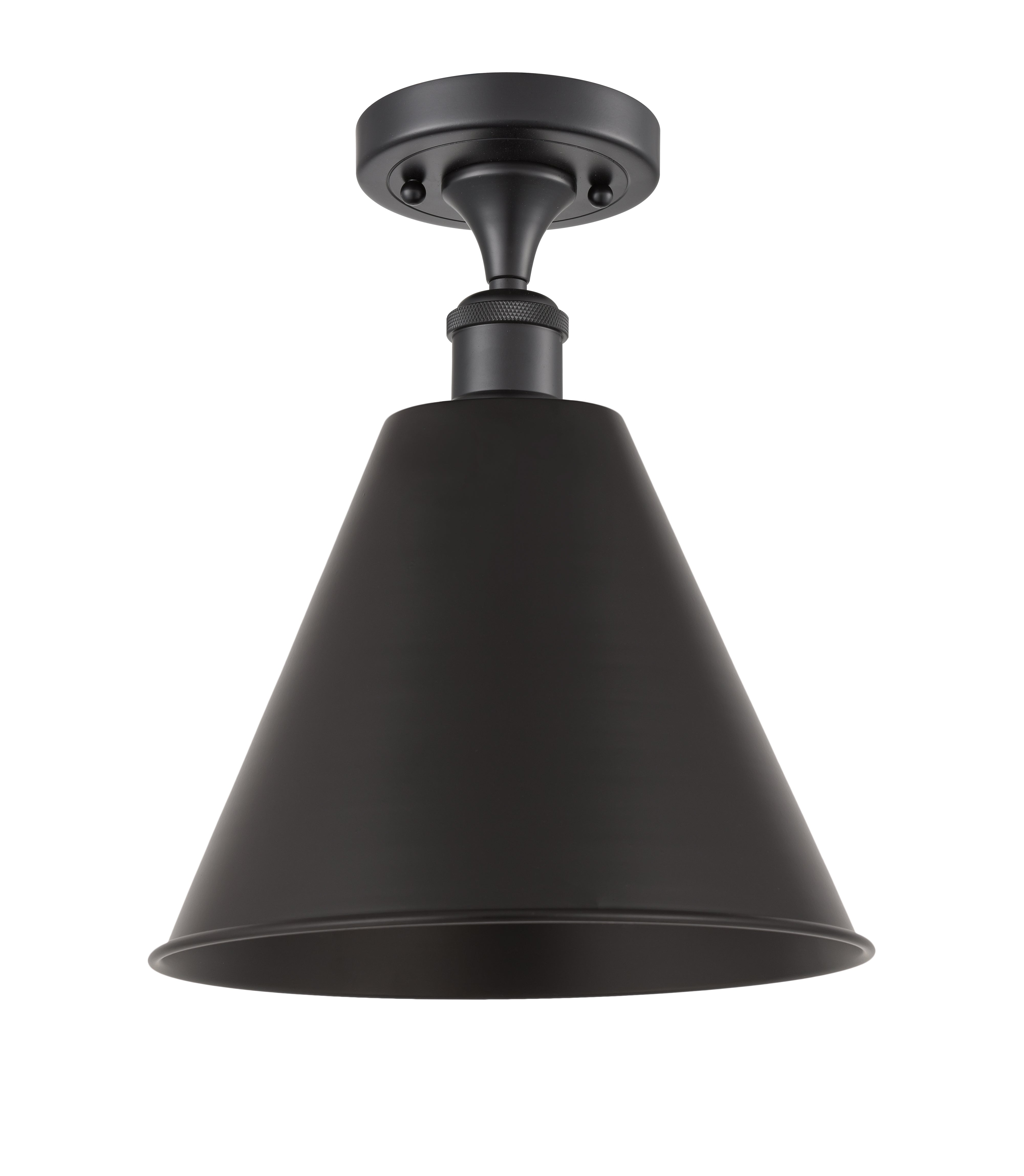 Edison Semi-Flush Mount Brushed Satin Nickel
