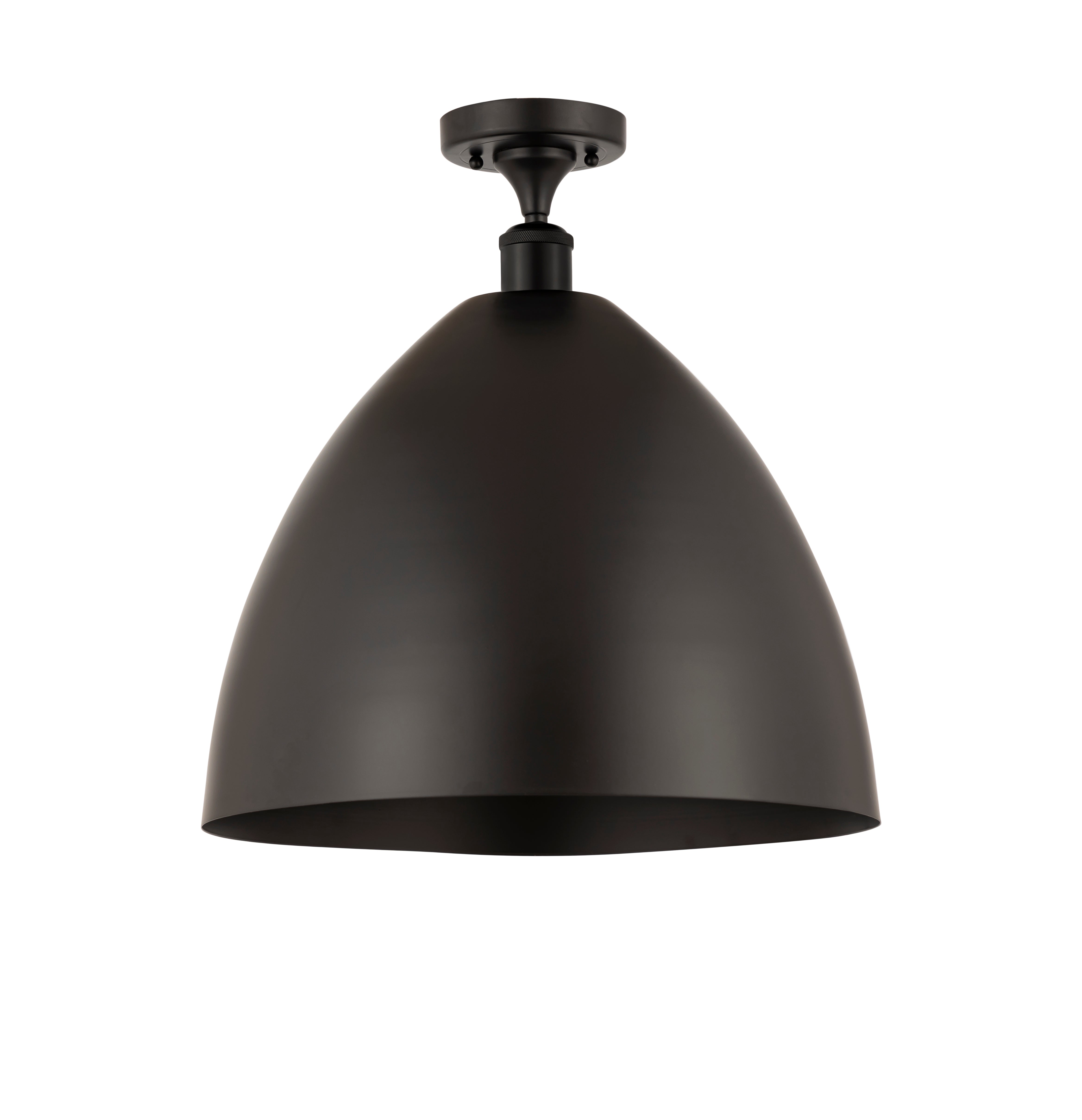 Edison Semi-Flush Mount Brushed Satin Nickel