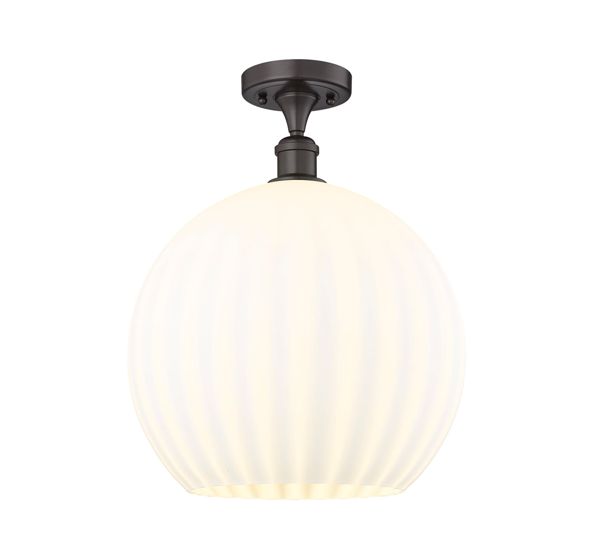 14-Inch 1-Light Semi-Flush Mount 17-Inch High