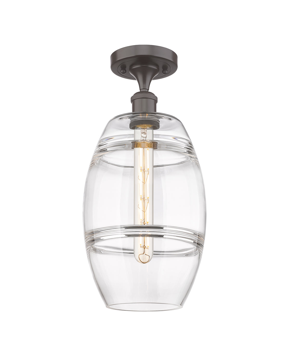 Vaz 8-Inch 1-Light Semi-Flush Mount 17-Inch High