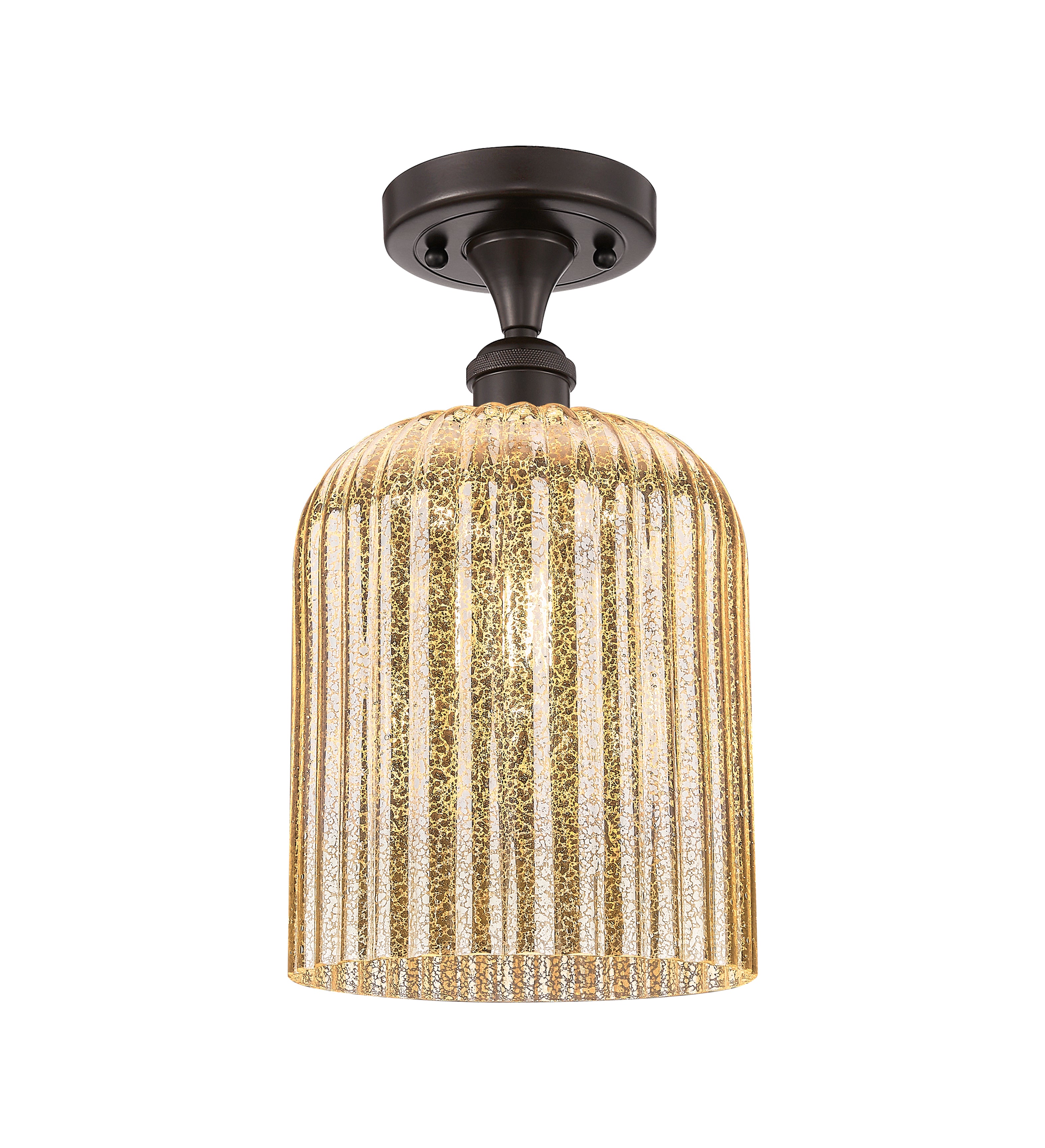 Edison Semi-Flush Mount Brushed Satin Nickel