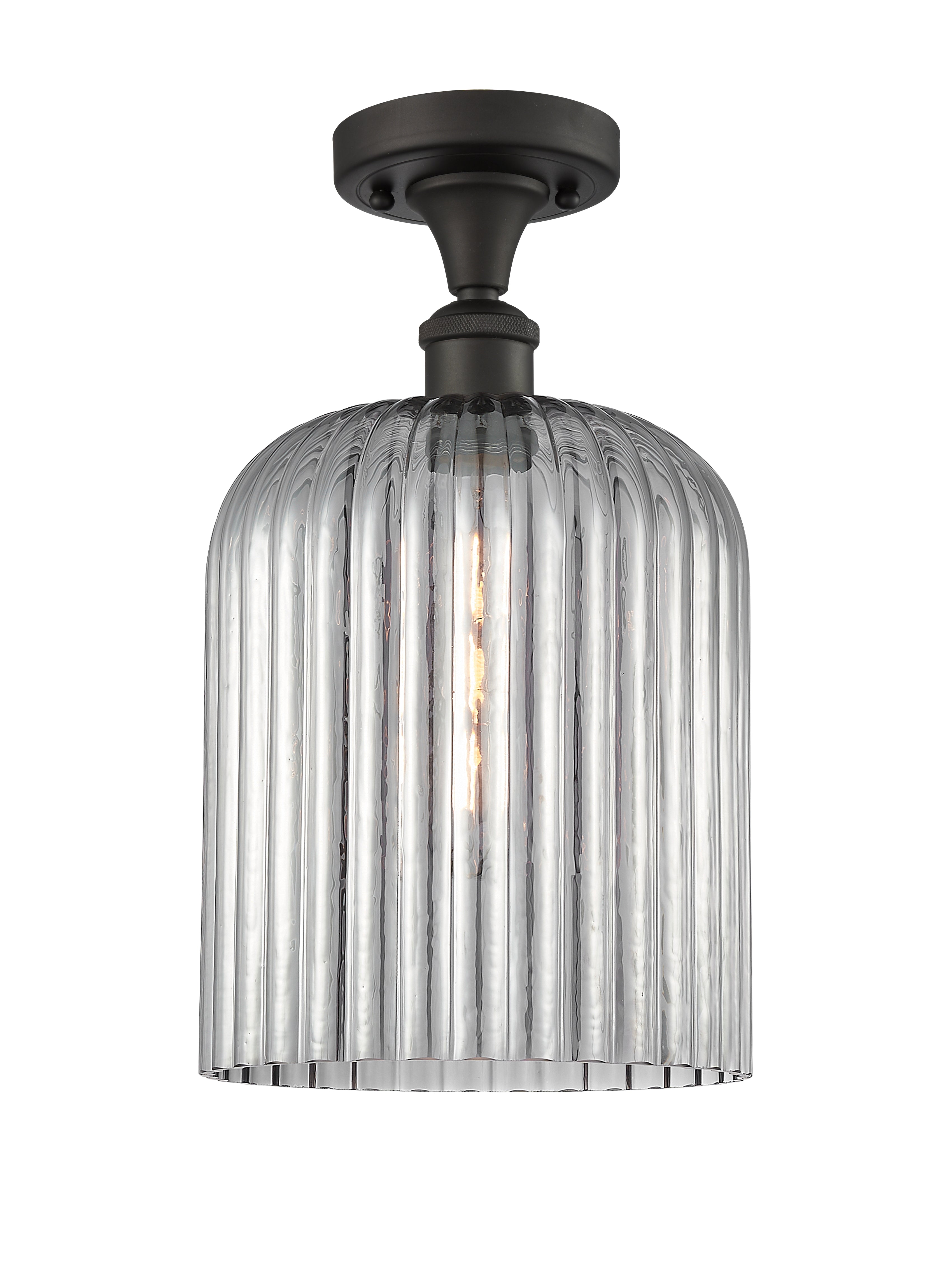 Edison Semi-Flush Mount Brushed Satin Nickel