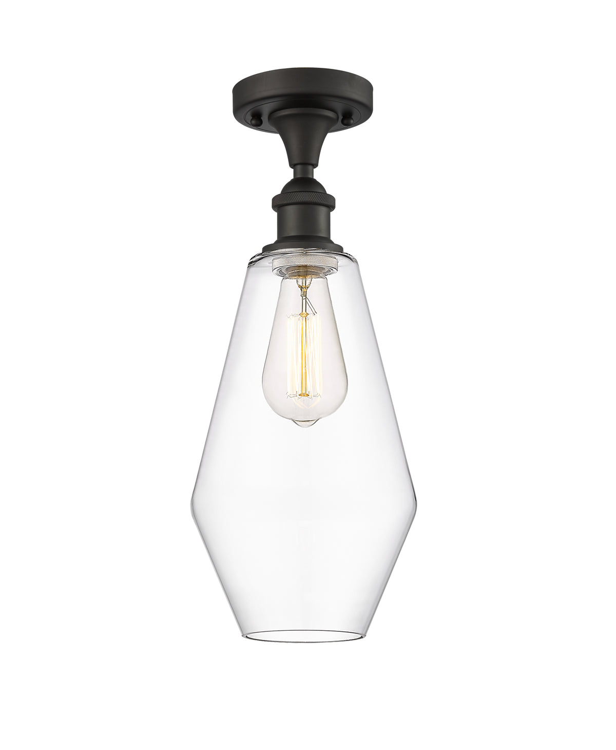 Cindyrella 7-Inch 1-Light Semi-Flush Mount 16-Inch High