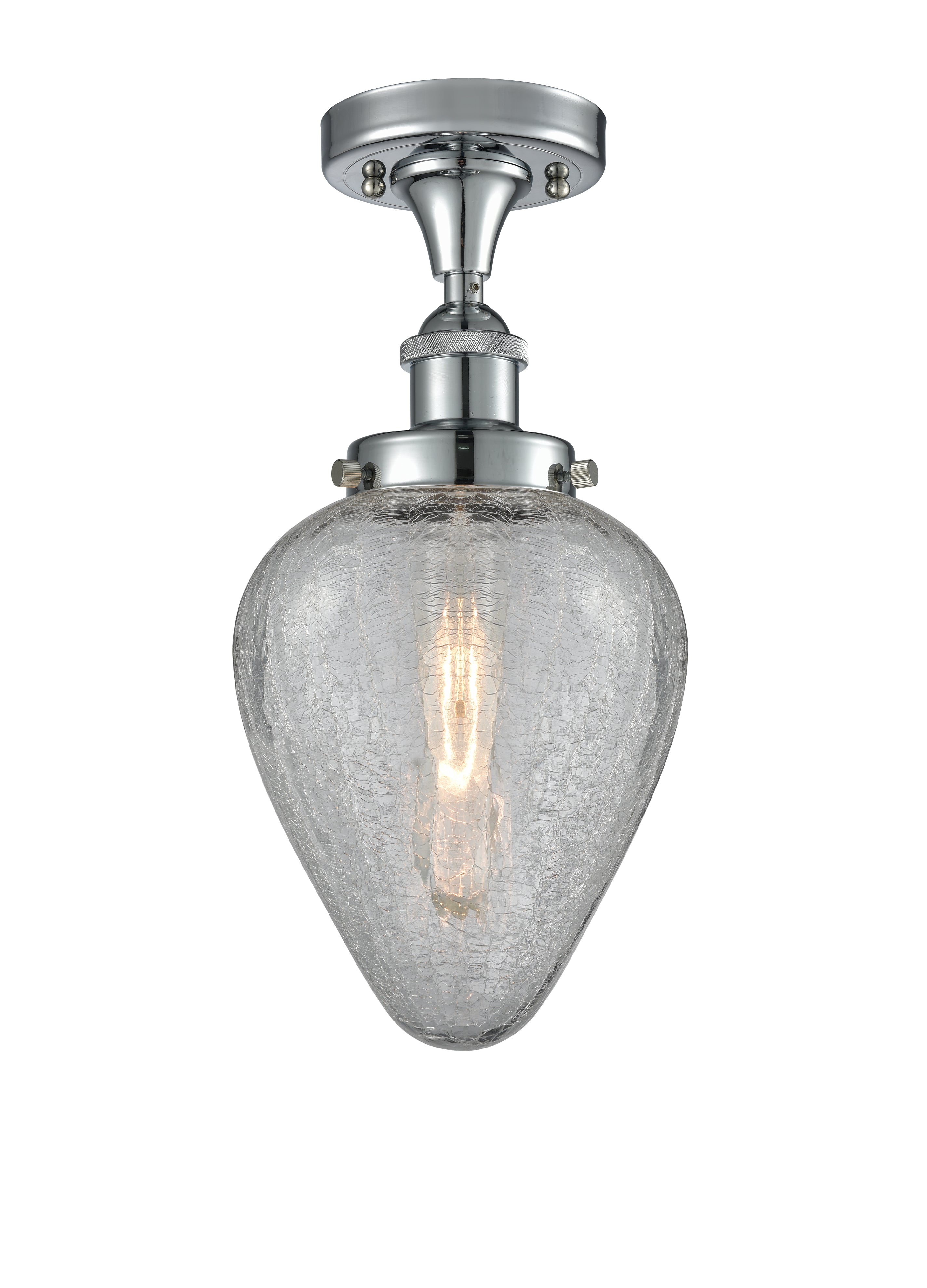 Edison Semi-Flush Mount Brushed Satin Nickel