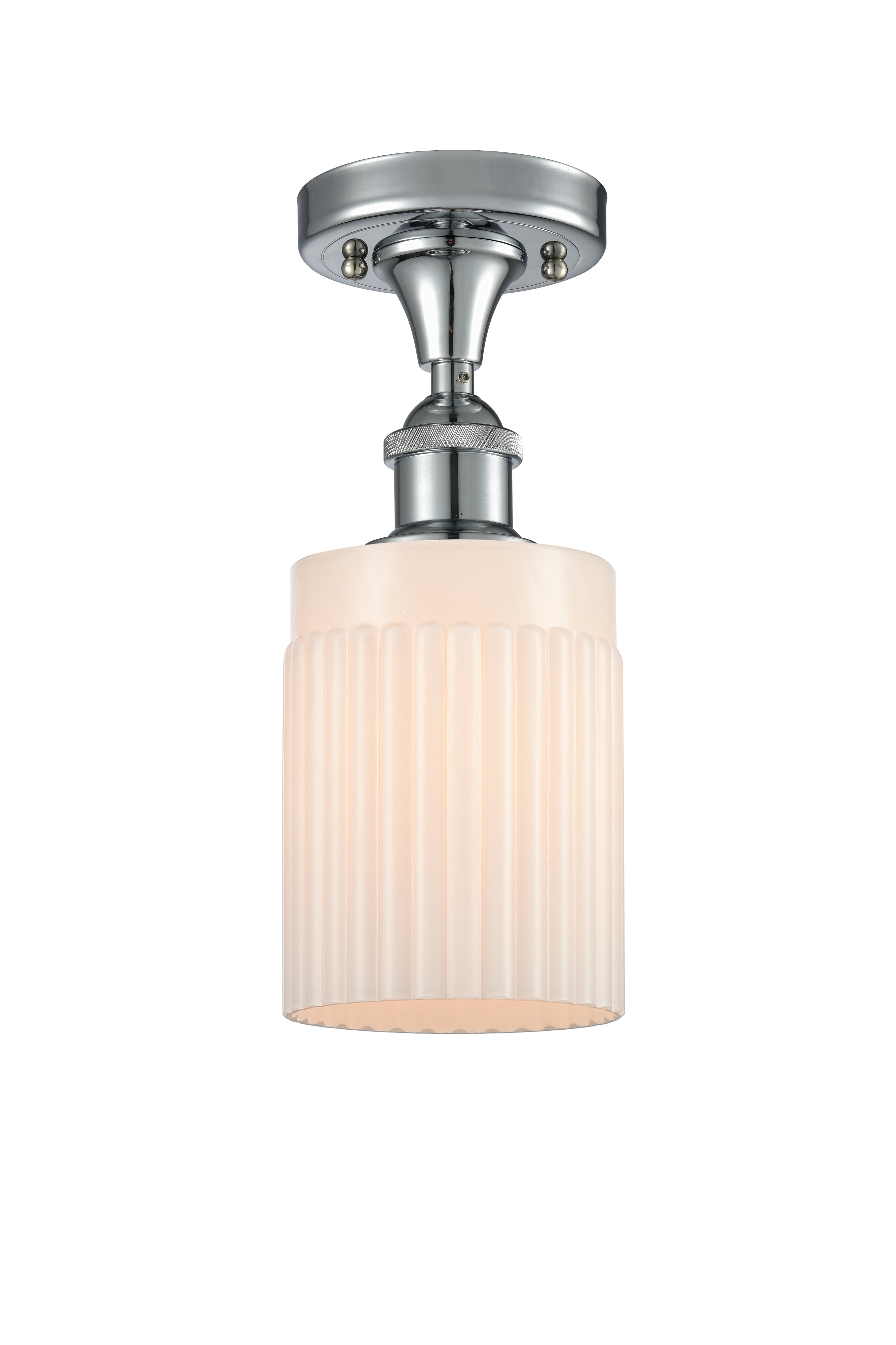 Edison Semi-Flush Mount Brushed Satin Nickel