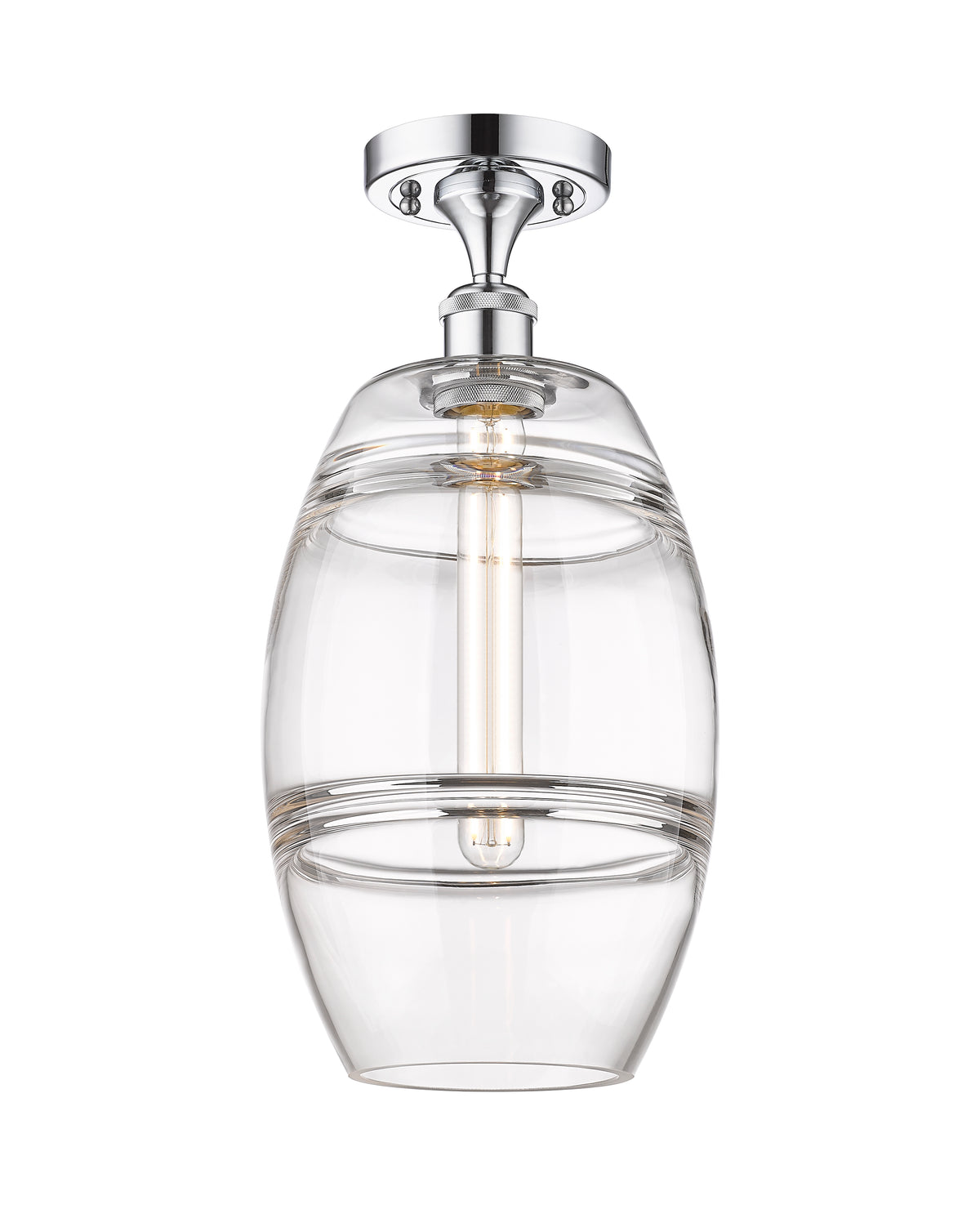 Vaz 8-Inch 1-Light Semi-Flush Mount 17-Inch High