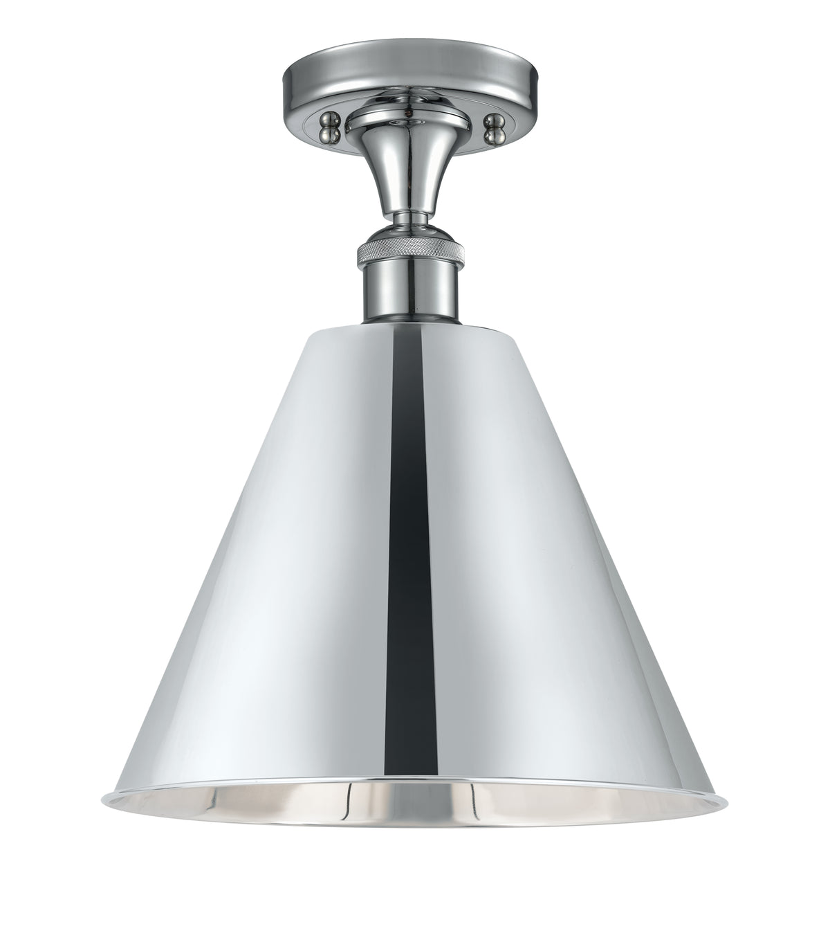 Berkshire Metal 12-Inch 1-Light Semi-Flush Mount 15-Inch High