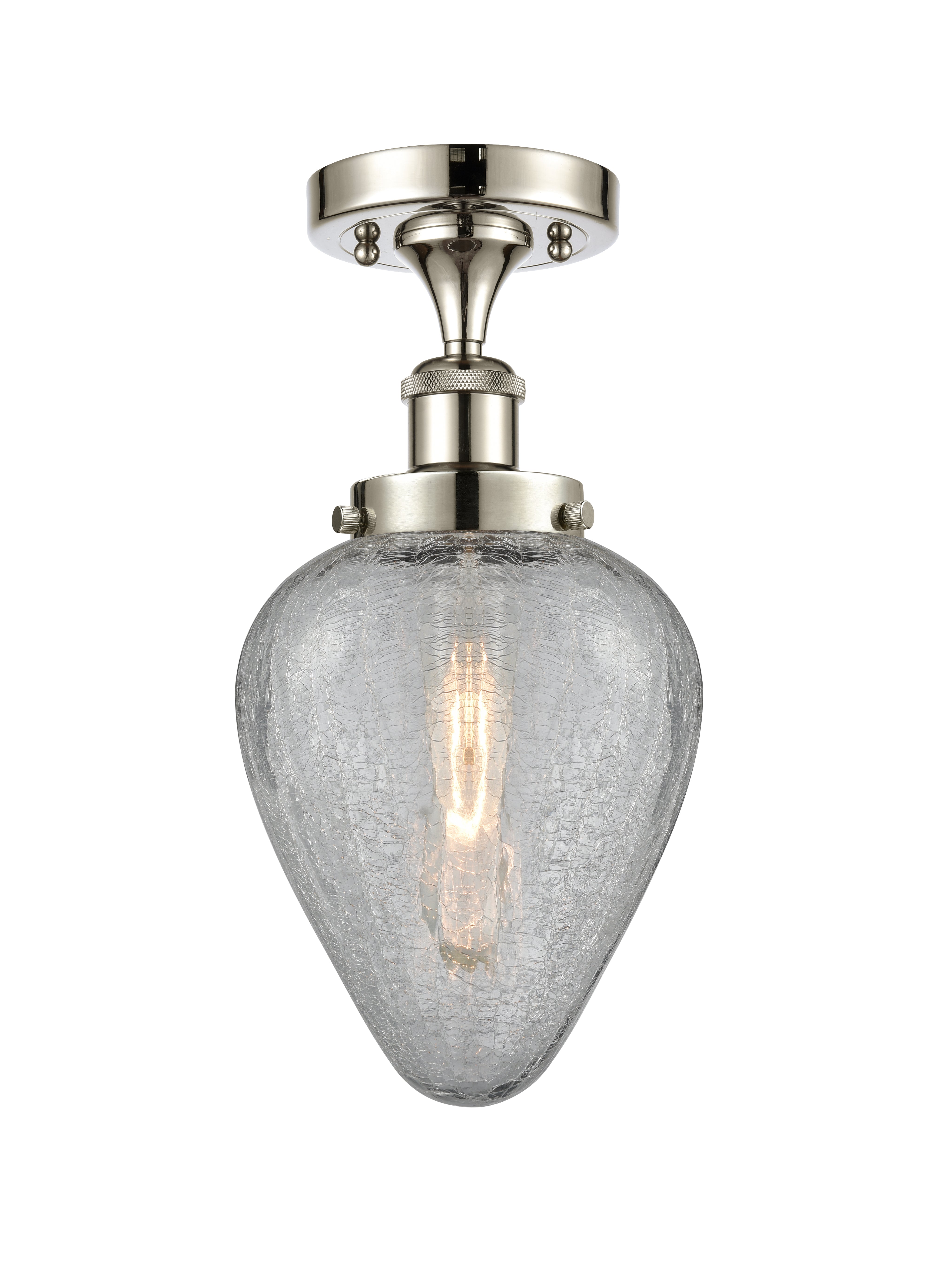 Edison Semi-Flush Mount Brushed Satin Nickel