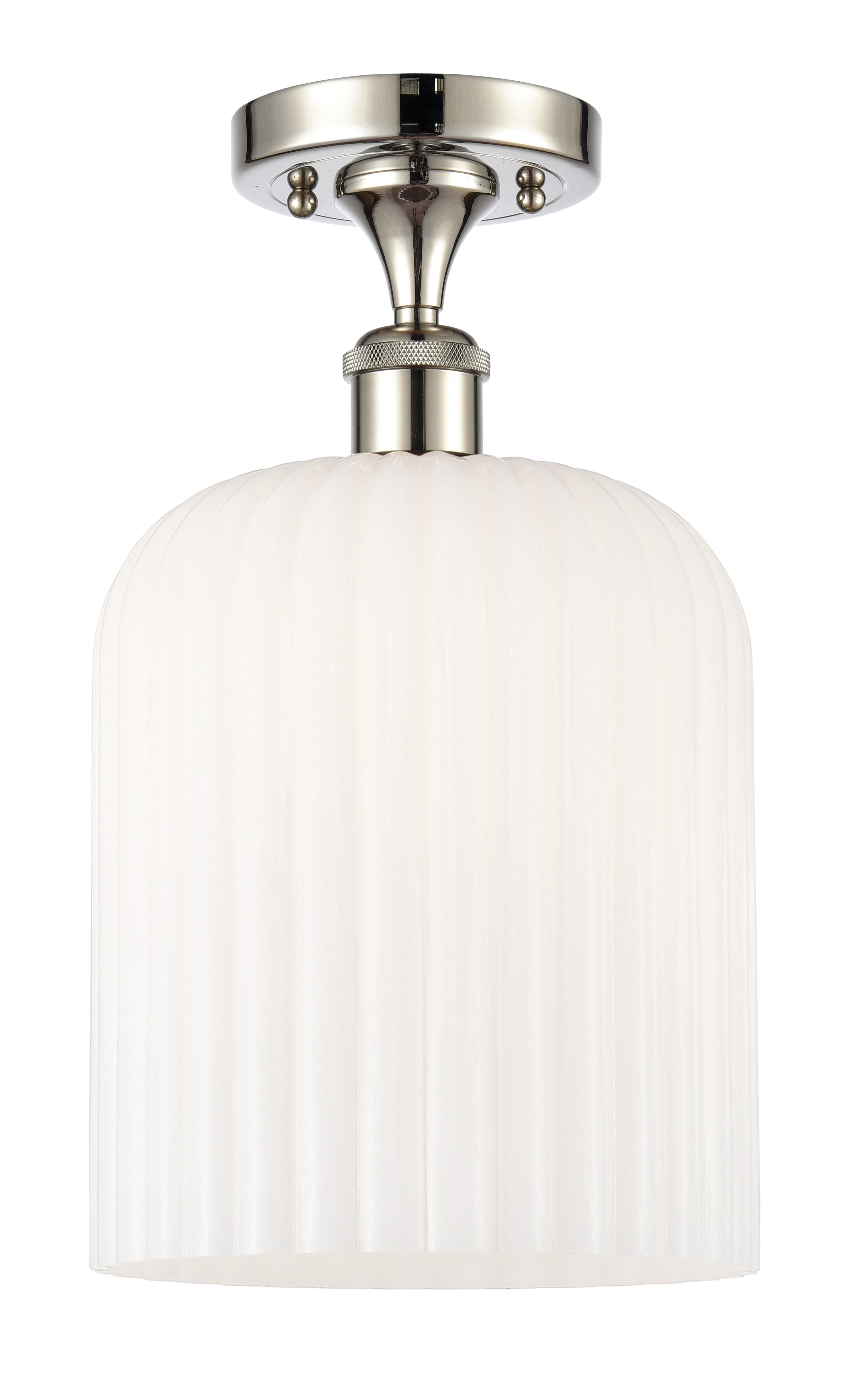 Edison Semi-Flush Mount Brushed Satin Nickel