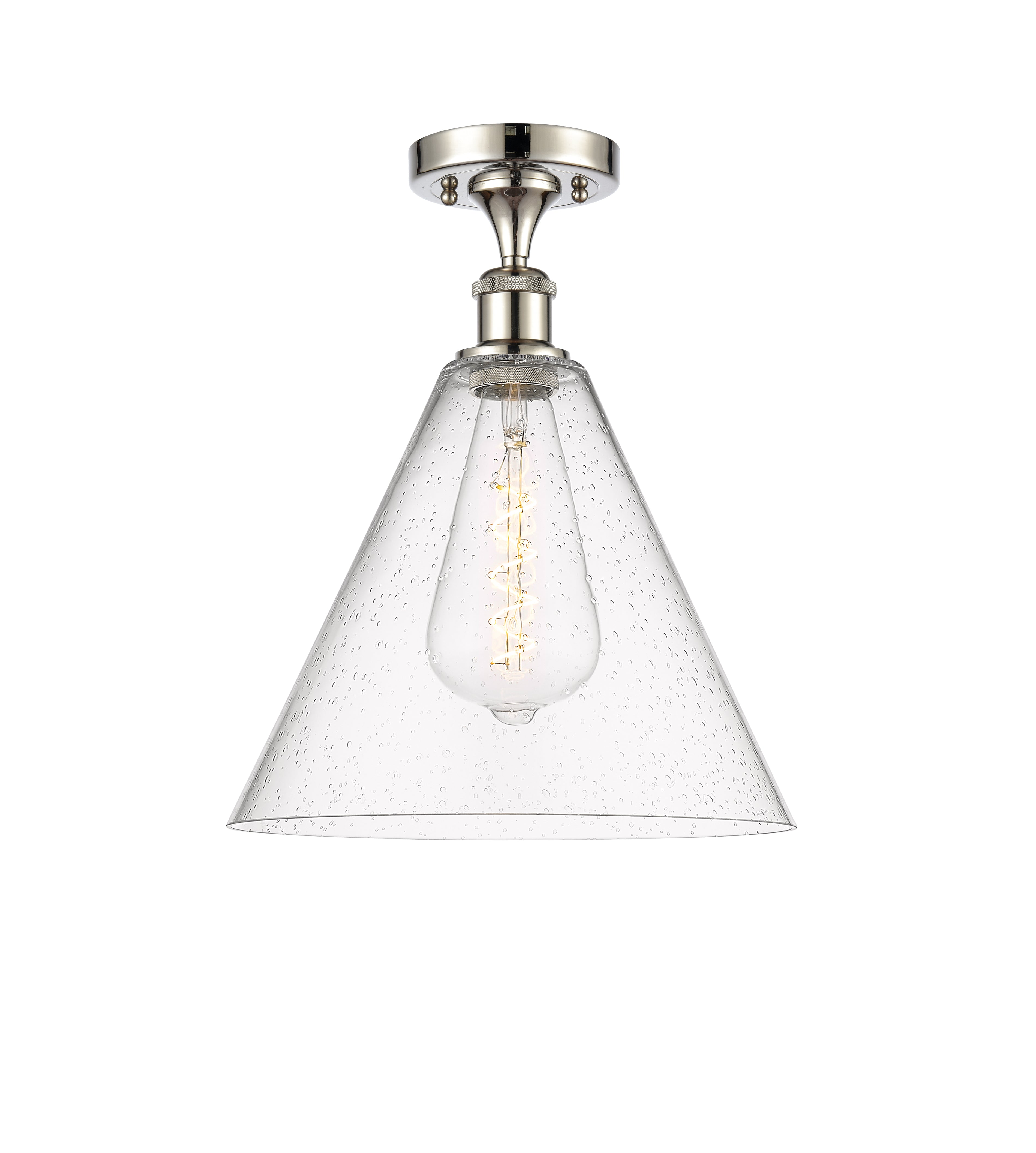Edison Semi-Flush Mount Brushed Nickel