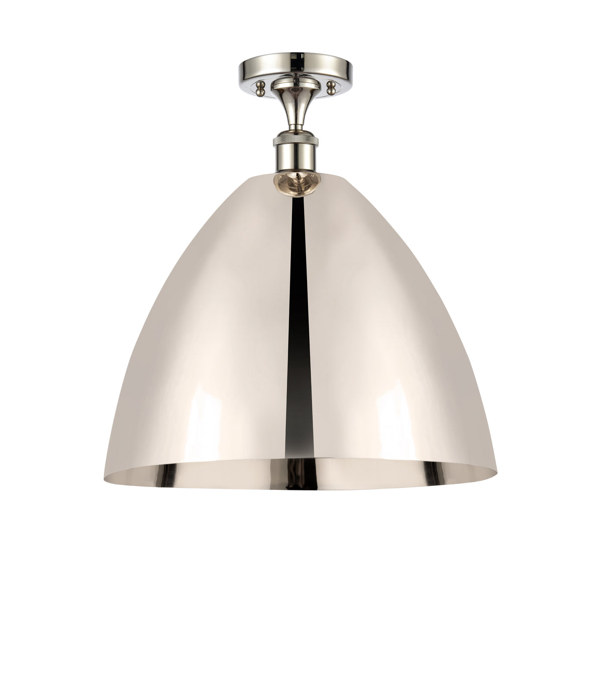 Bristol 16-Inch 1-Light Semi-Flush Mount Cone Shade 17.375-Inch High