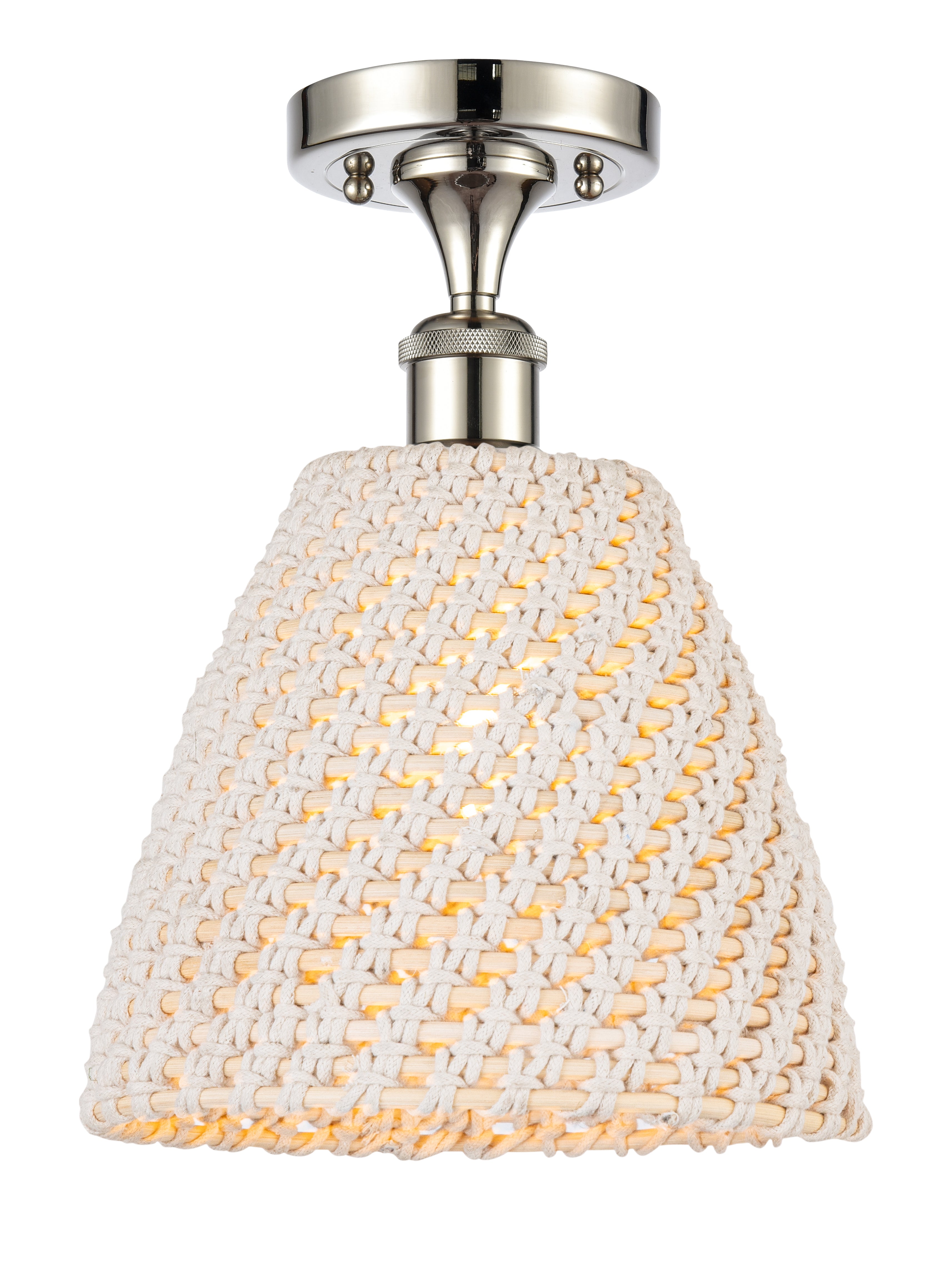 Edison Semi-Flush Mount Brushed Satin Nickel