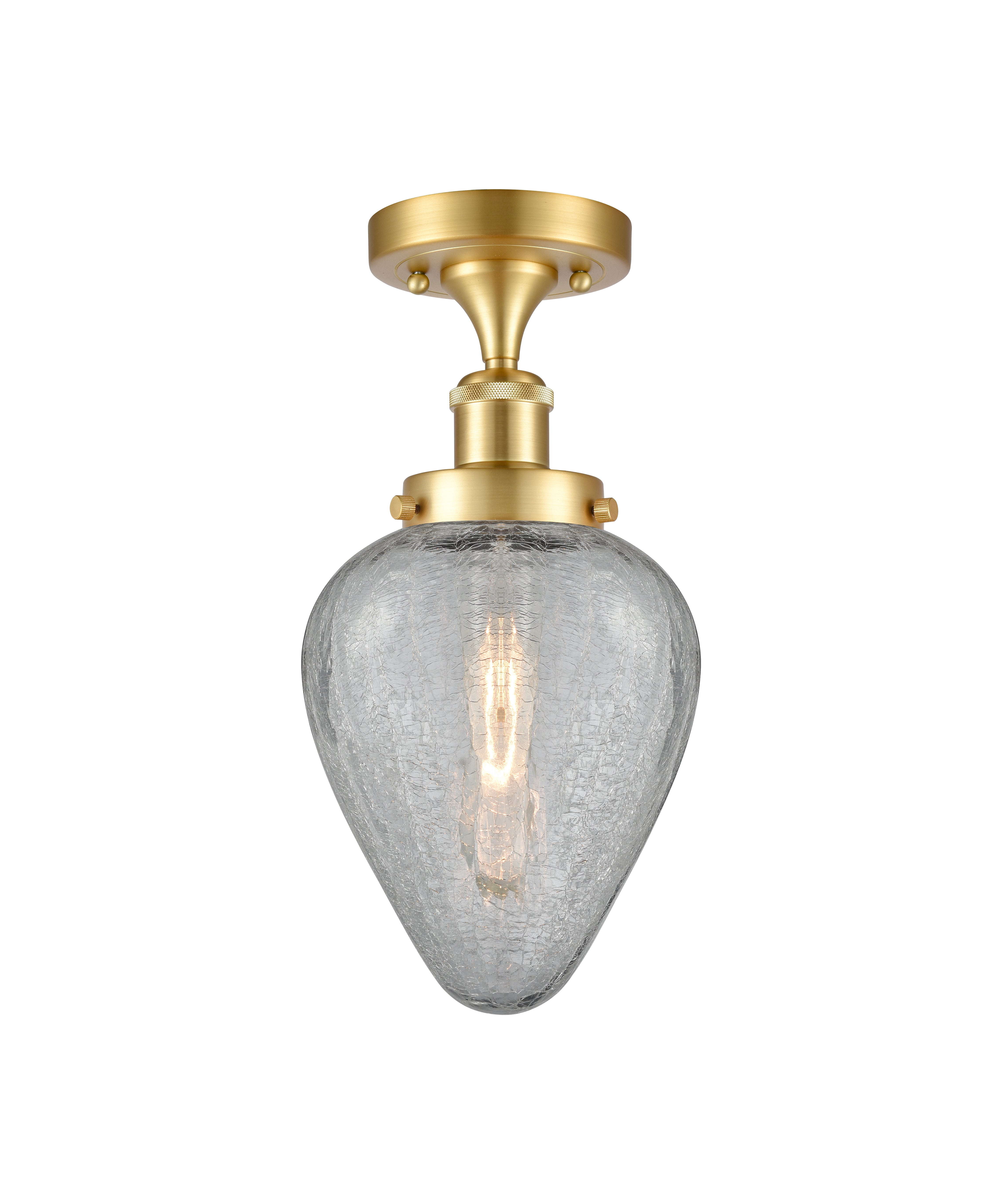 Edison Semi-Flush Mount Brushed Satin Nickel