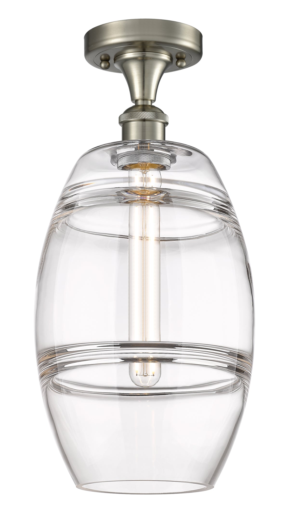 Vaz 8-Inch 1-Light Semi-Flush Mount 17-Inch High