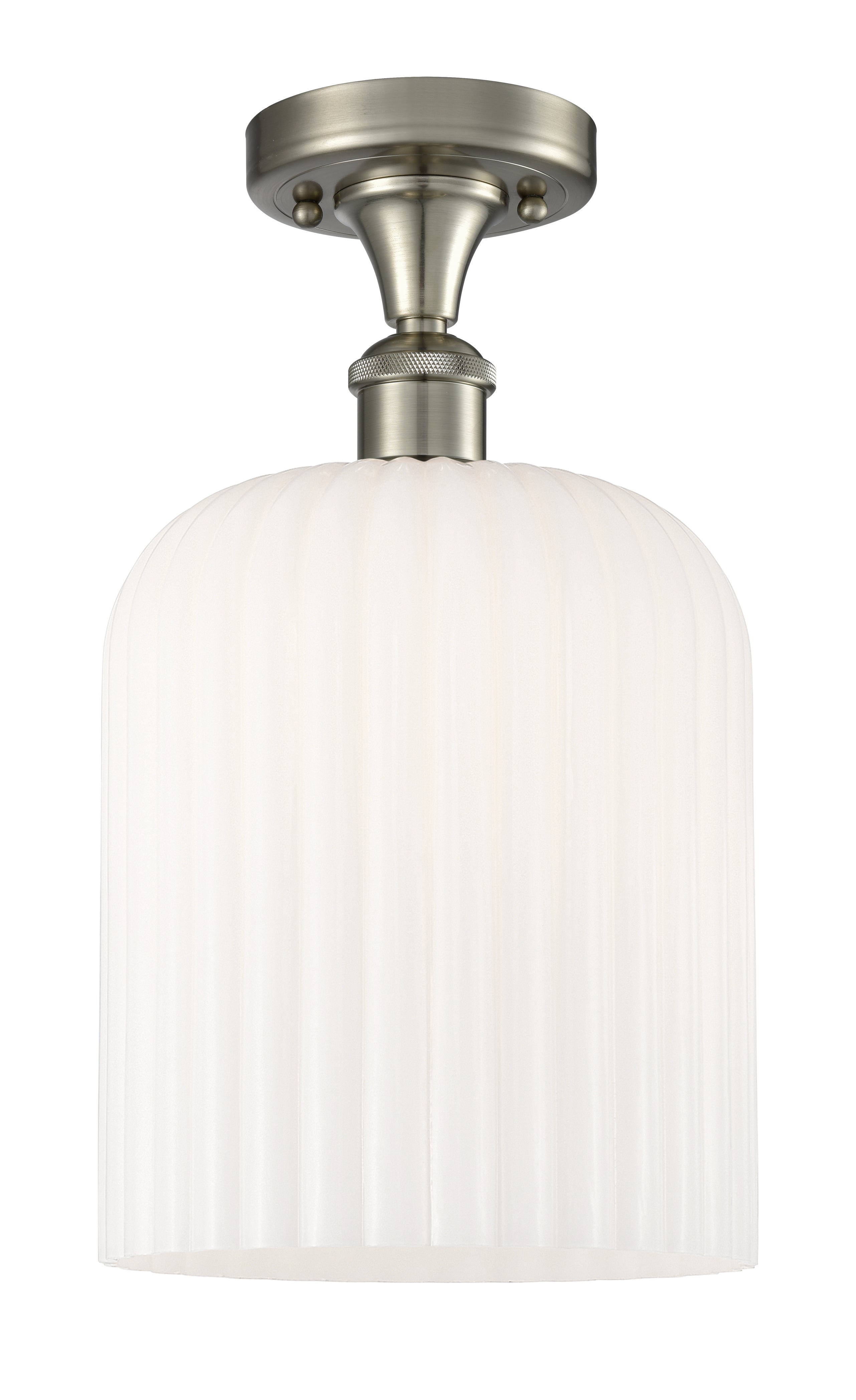 Edison Semi-Flush Mount Brushed Satin Nickel