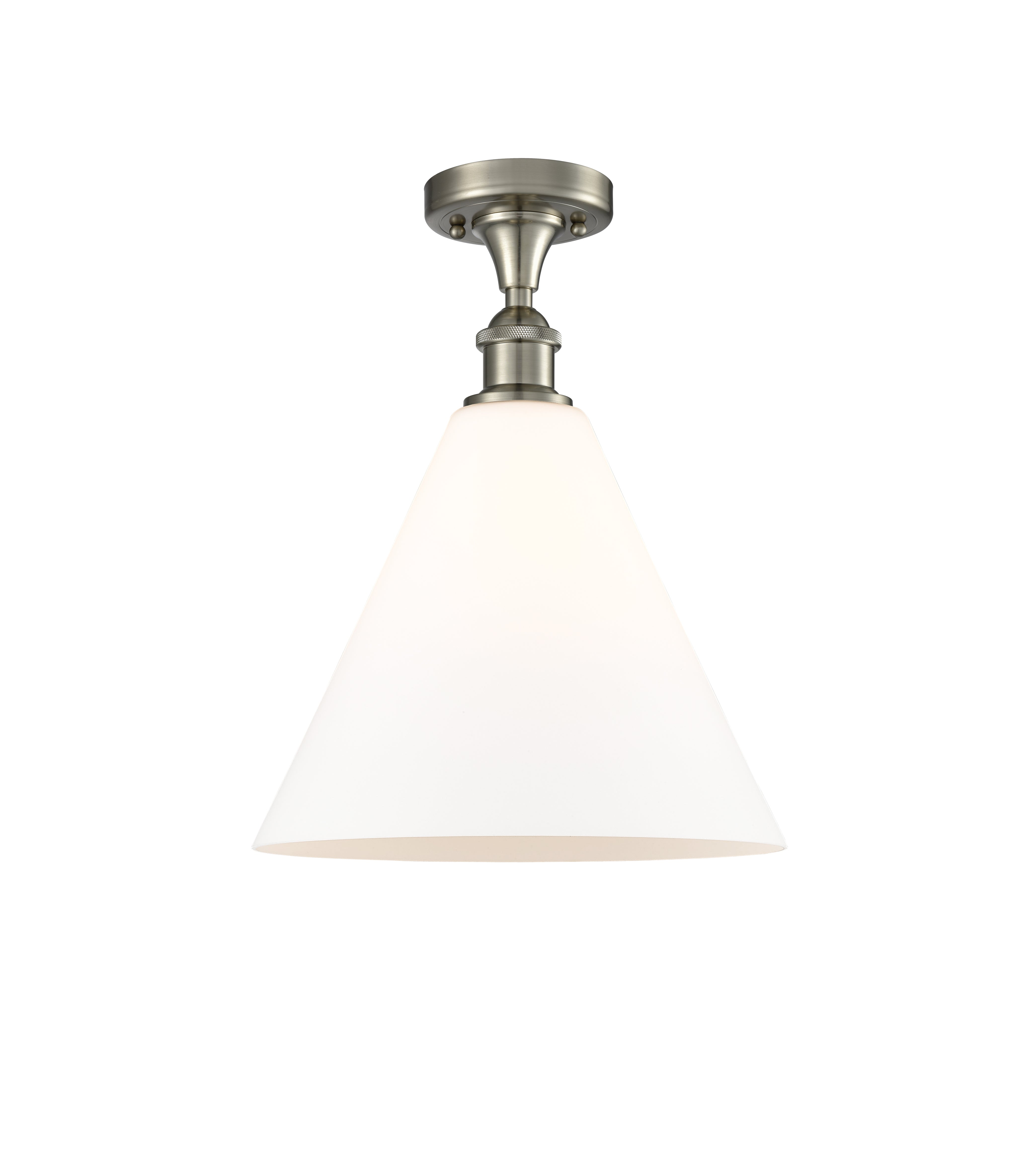 Edison Semi-Flush Mount Brushed Nickel