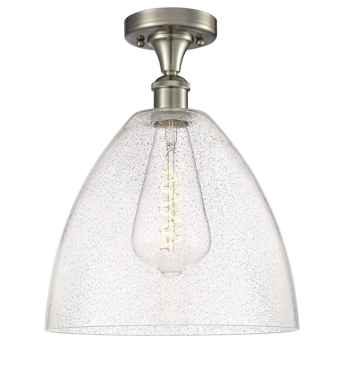 Bristol 12-Inch 1-Light Semi-Flush Mount Dome Shade 15-Inch High