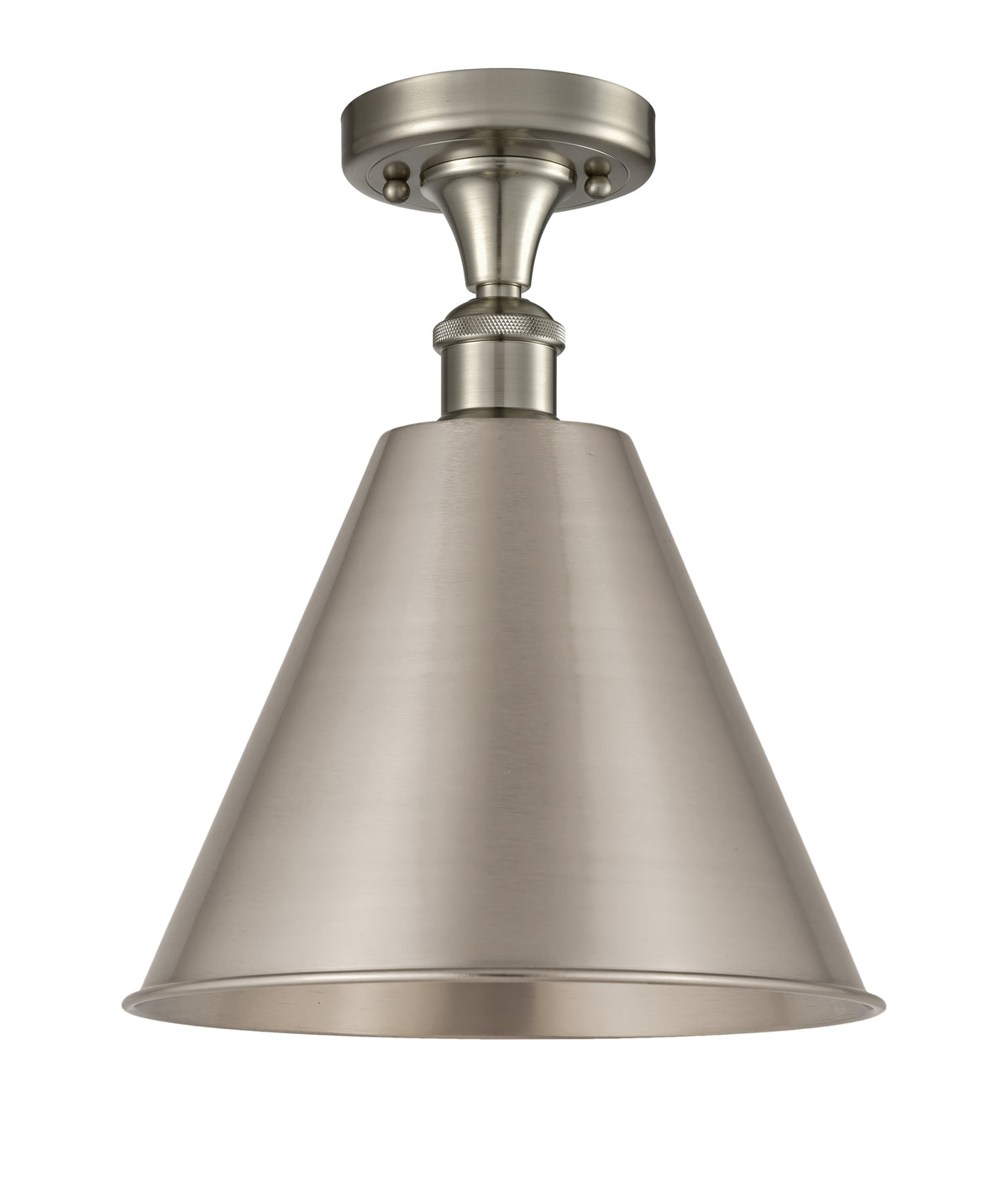 Berkshire Metal 12-Inch 1-Light Semi-Flush Mount 15-Inch High