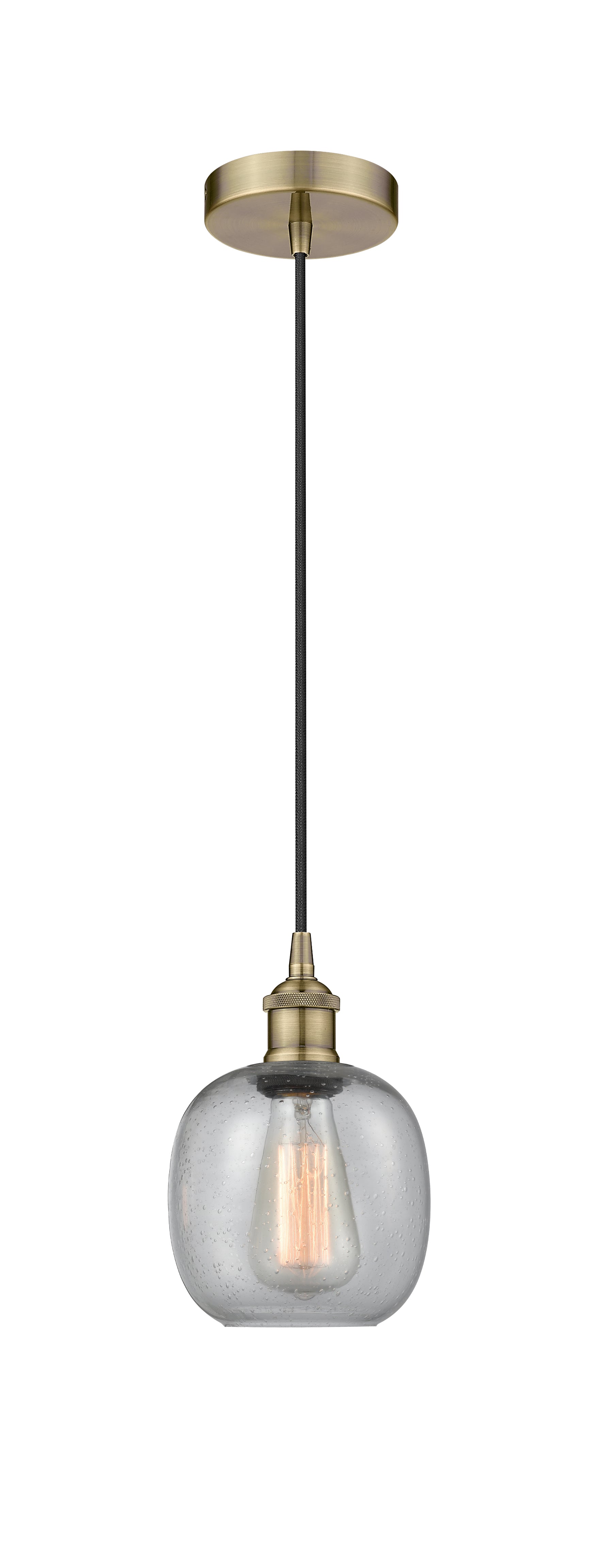 Edison Mini Pendant Antique Brass Finish