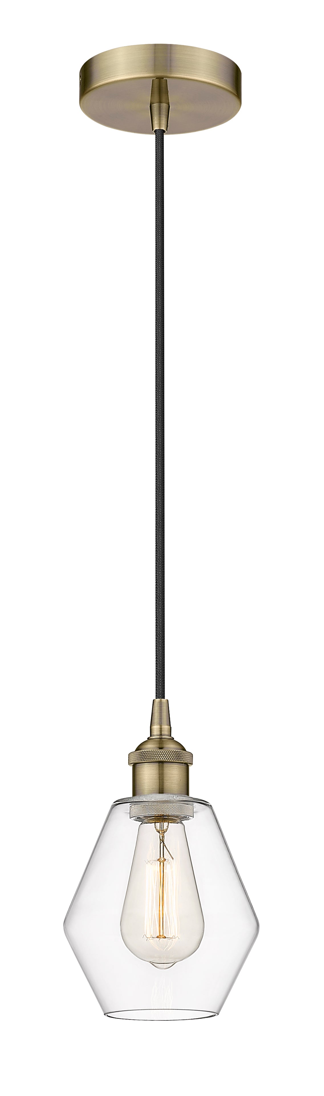 Edison Mini Pendant Antique Brass Dimmable