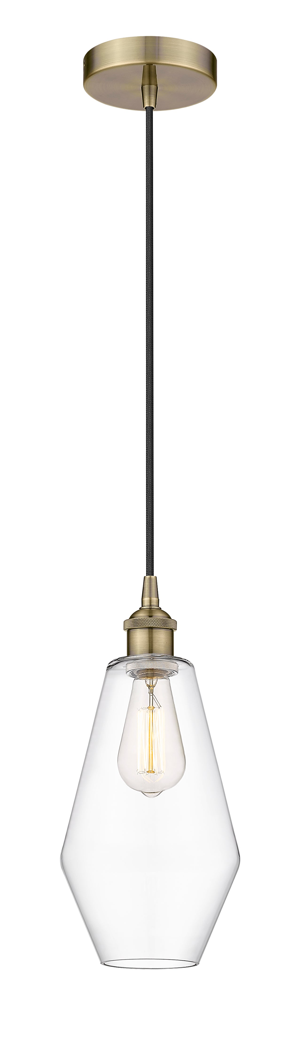 Edison Mini Pendant Antique Brass Finish