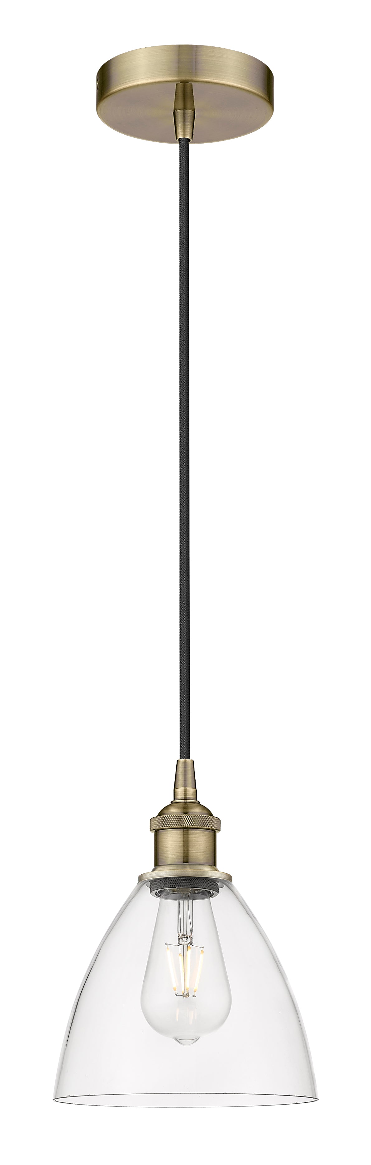 Edison Mini Pendant Antique Brass Cast