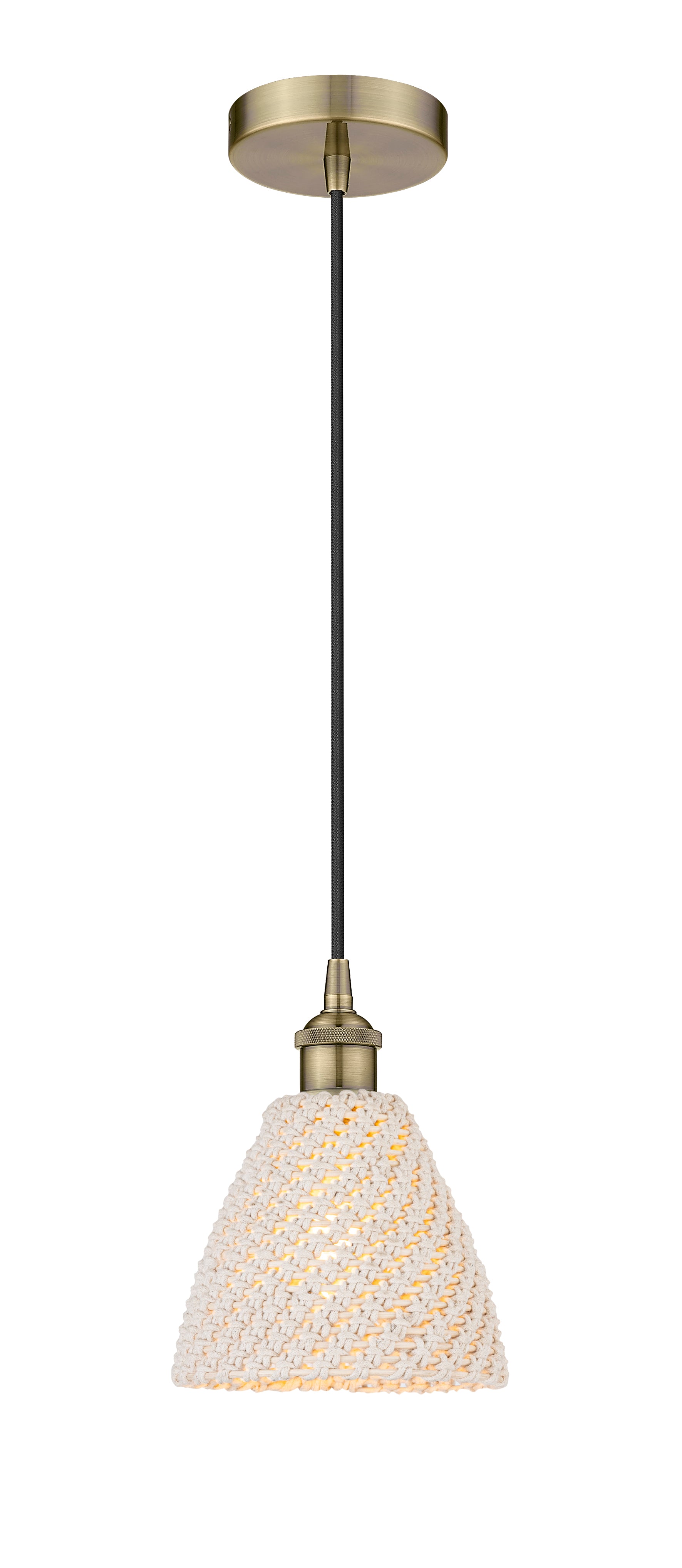 Edison Mini Pendant Antique Brass Finish