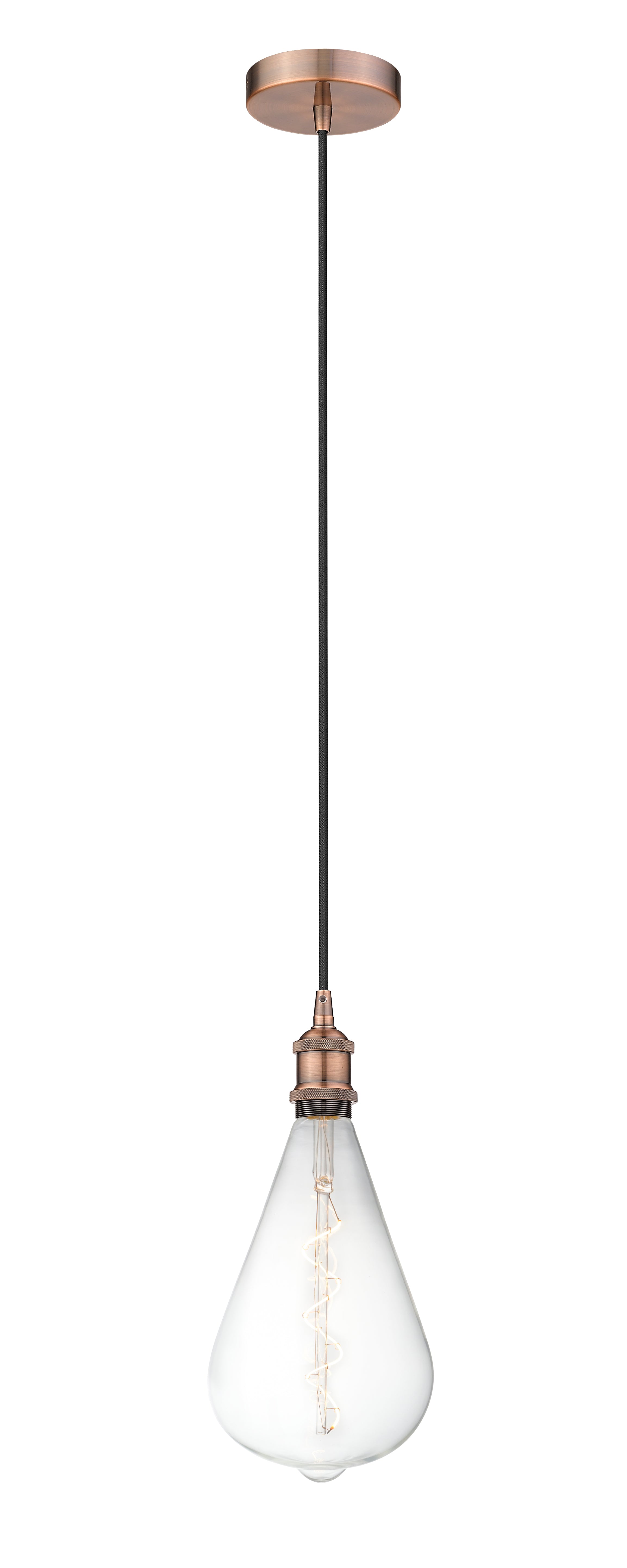 Edison Mini Pendant Antique Copper Finish