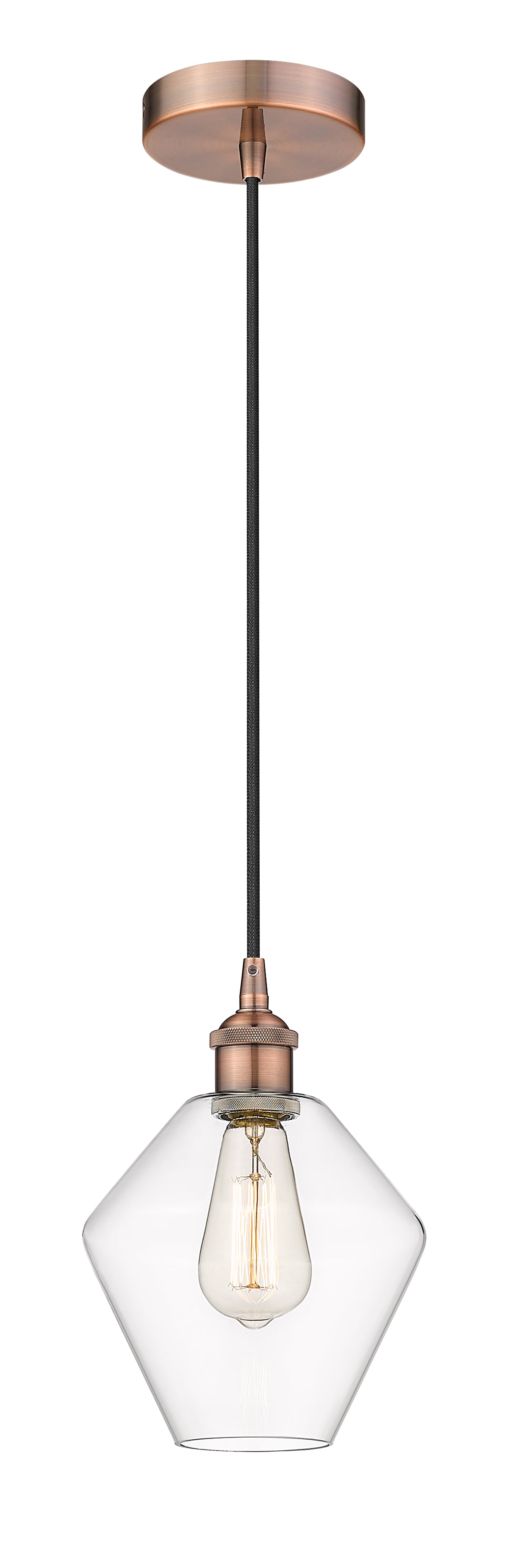 Edison Mini Pendant Cast Brass Antique